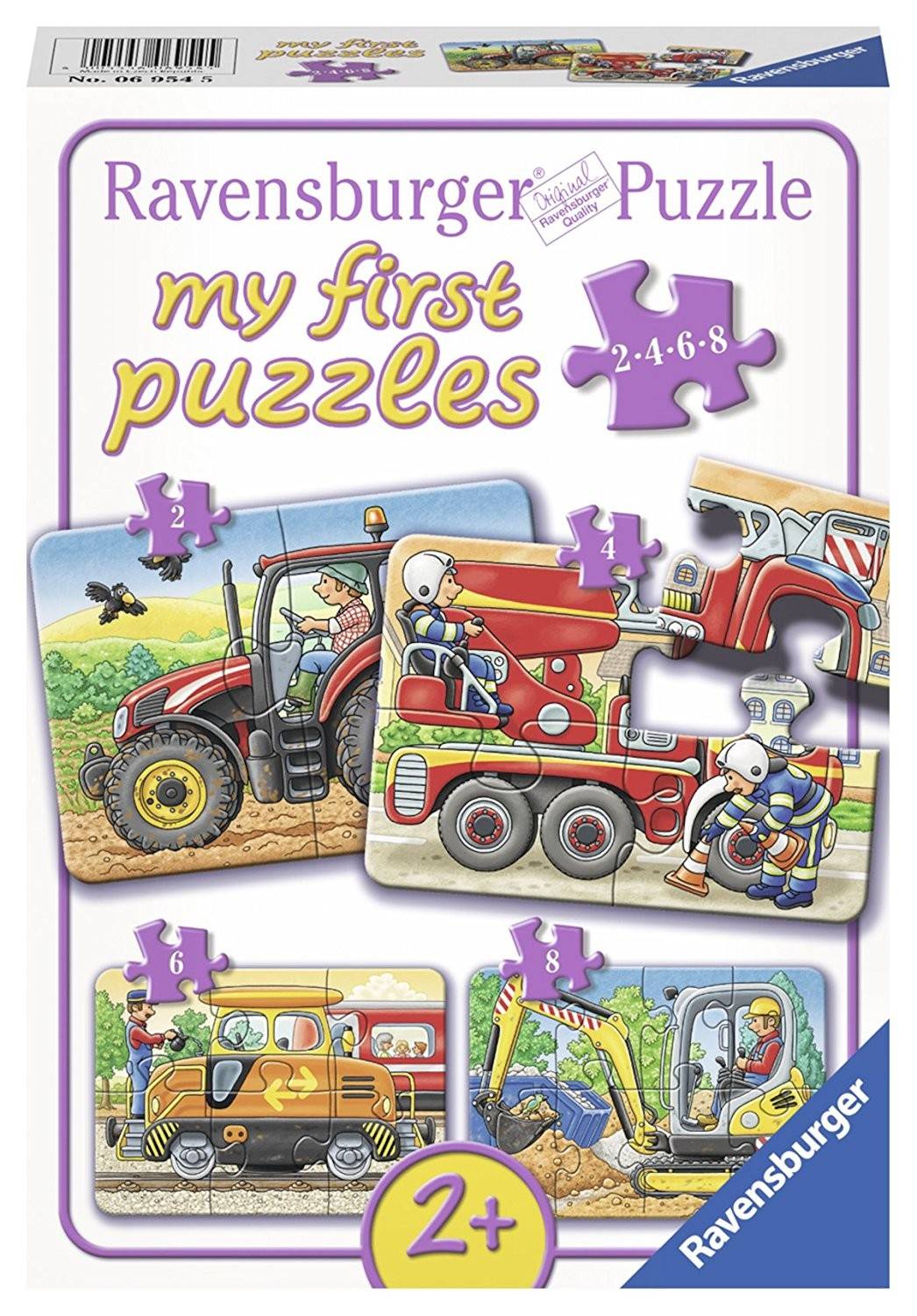 Ravensburger 069545 - my first puzzles, Bei der Arbeit!, Kinderpuzzle 4 Puzzles mit 2,4,6,8 Teile, my first puzzles