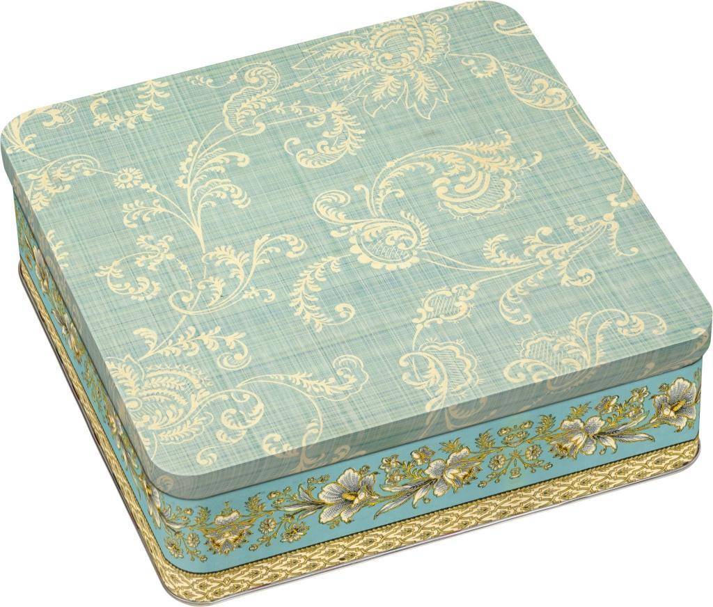 Gefährlich schön Geschenkdose - Motiv Grüne Lilie Hochwertige Blechdose aus farbig bedrucktem Metall, mit mit Deckel, Maße: 18 x 18 x 6 cm, Gefäh