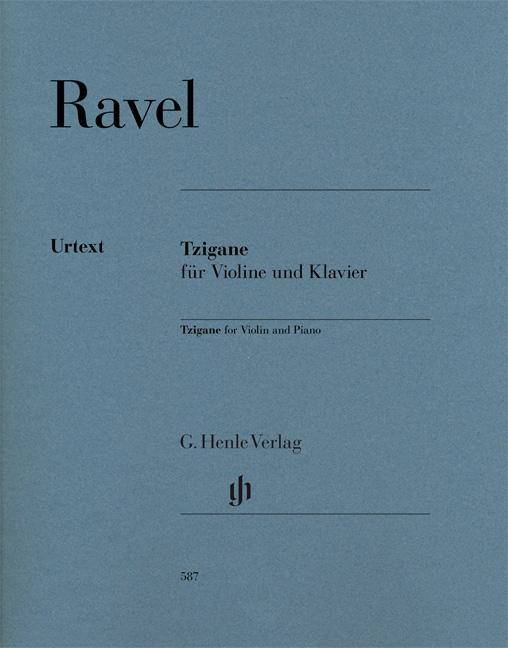 Ravel, Maurice - Tzigane für Violine und Klavier Besetzung: Violine und Klavier. Pascal Rogé (Fingersatz), Frank Peter Zimmermann (Fingersatz Vl)