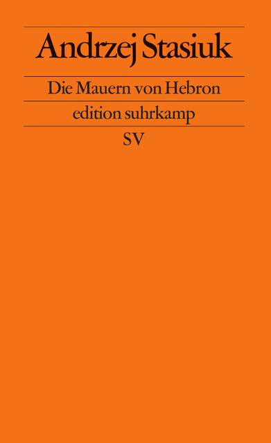 Die Mauern von Hebron edition suhrkamp 2302