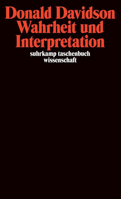 Wahrheit und Interpretation suhrkamp taschenbuch wissenschaft 896