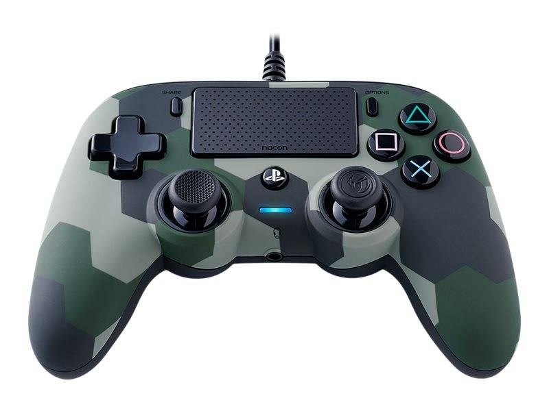 Nacon PS4 Wired Compact Controller Color Edition lizenzierter kabelgebundener Controller für die PlayStation 4 Camo Grün