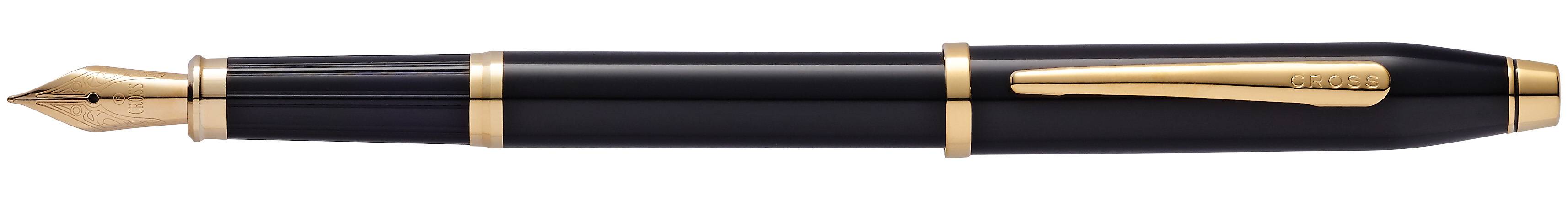 Füllfederhalter Cross Century II Schwarzlack in Geschenkbox, M-Feder