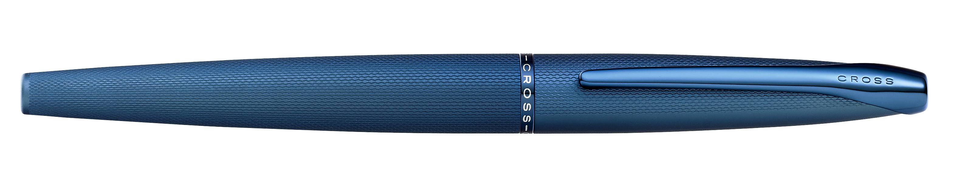 Füllfederhalter Cross ATX Mittel, Dunkelblau mit Diamantmuster, in Geschenkbox