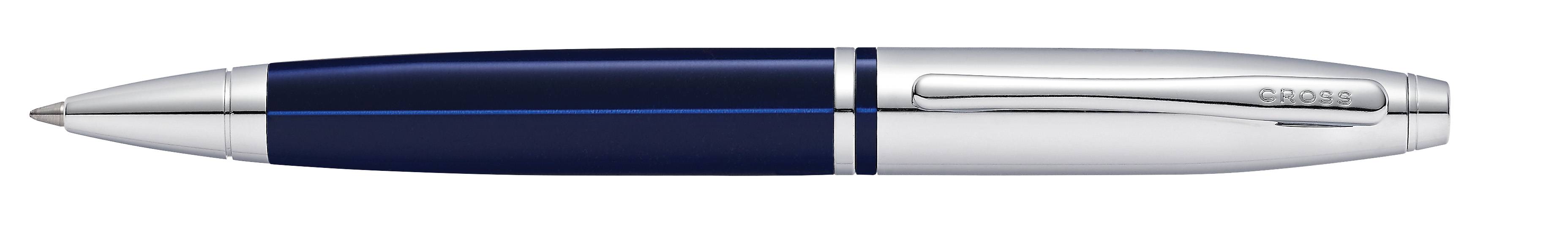 Kugelschreiber Calais Blau-Lack und Chrom in Geschenkbox