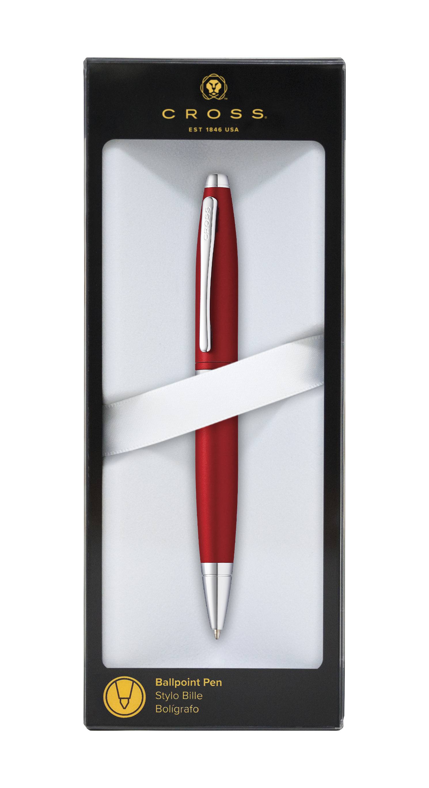 Kugelschreiber Cross Calais Matt Metallic Karmesinrot in Self Serve Box