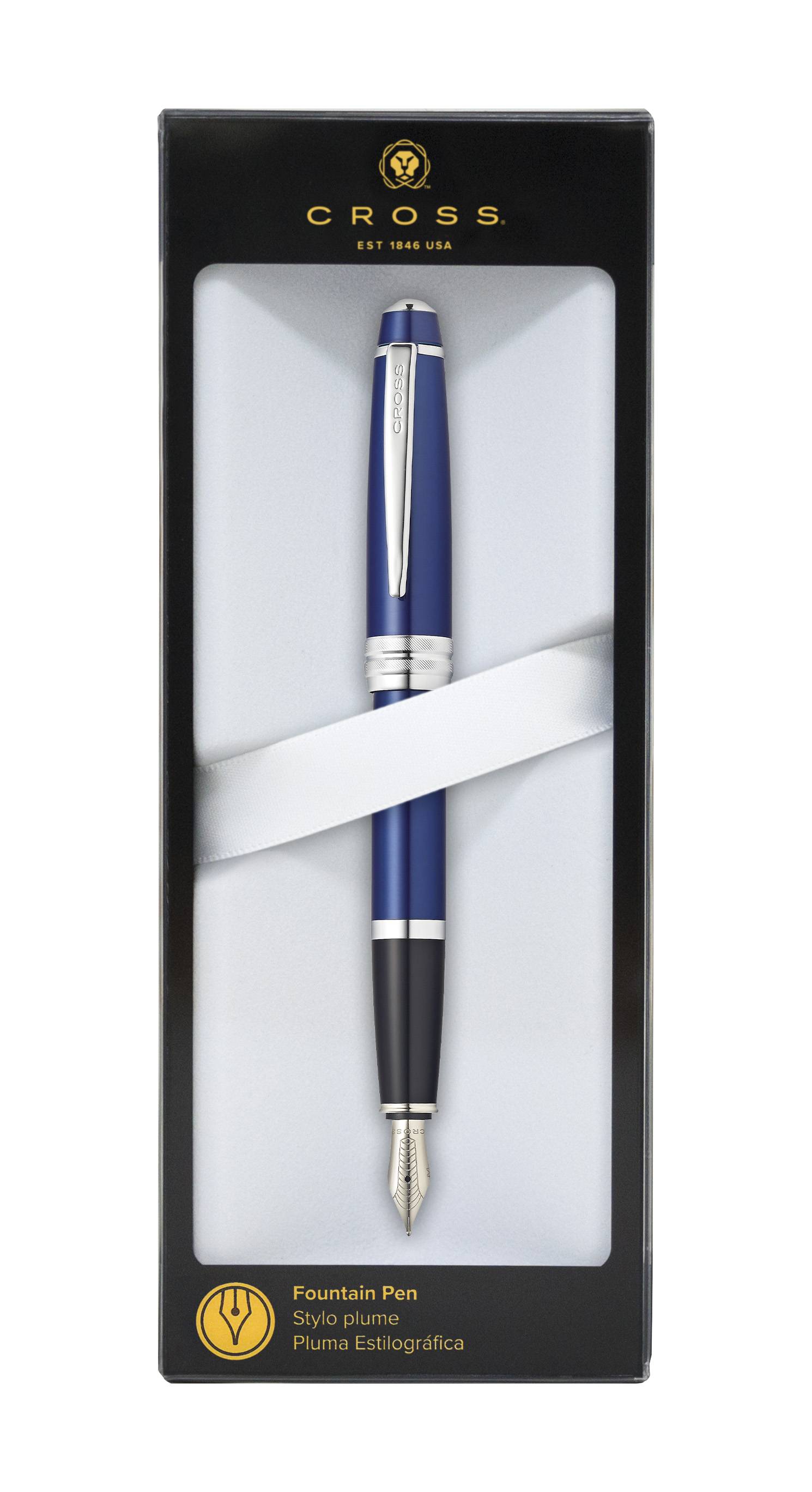 Füllfederhalter Bailey Blau-Lack, M-Feder, Self Serve