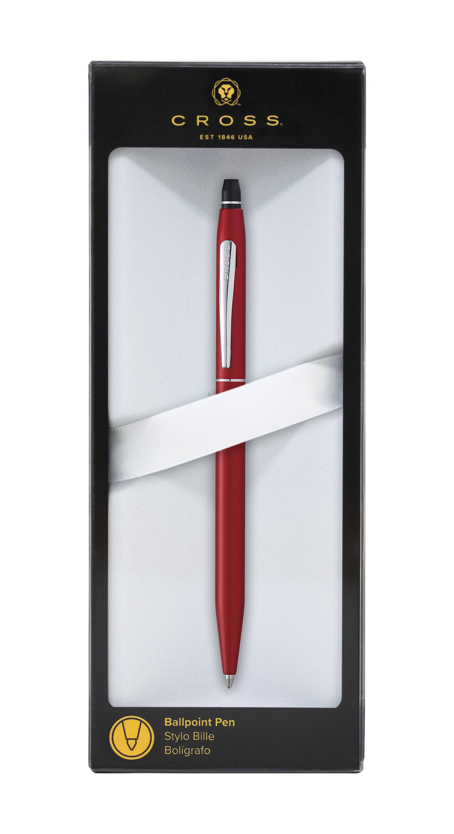 Kugelschreiber Click Karmesinrot, Self Serve Verpackung