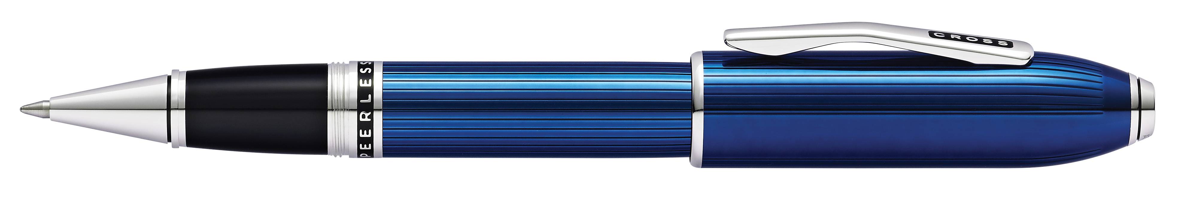 Rollerball Cross Peerless Transluzent Quartz Blau