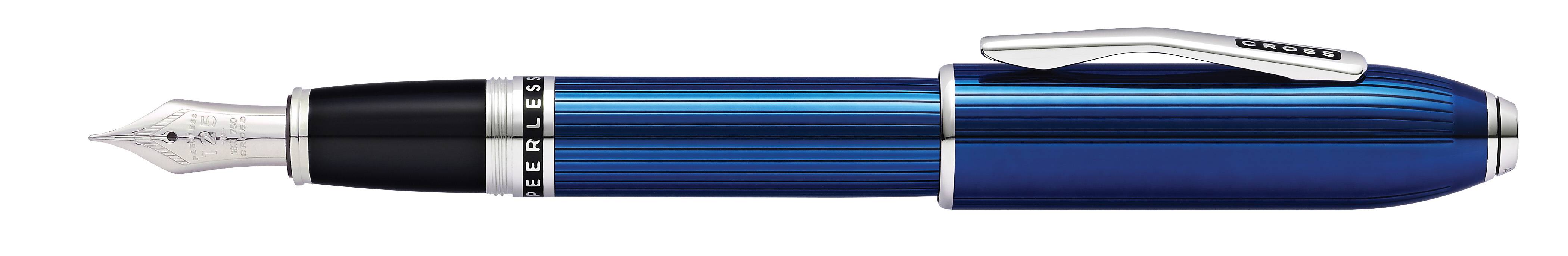 Füllfederhalter F-Feder Cross Peerless 125 Quarzblau-Lack in Geschenkbox