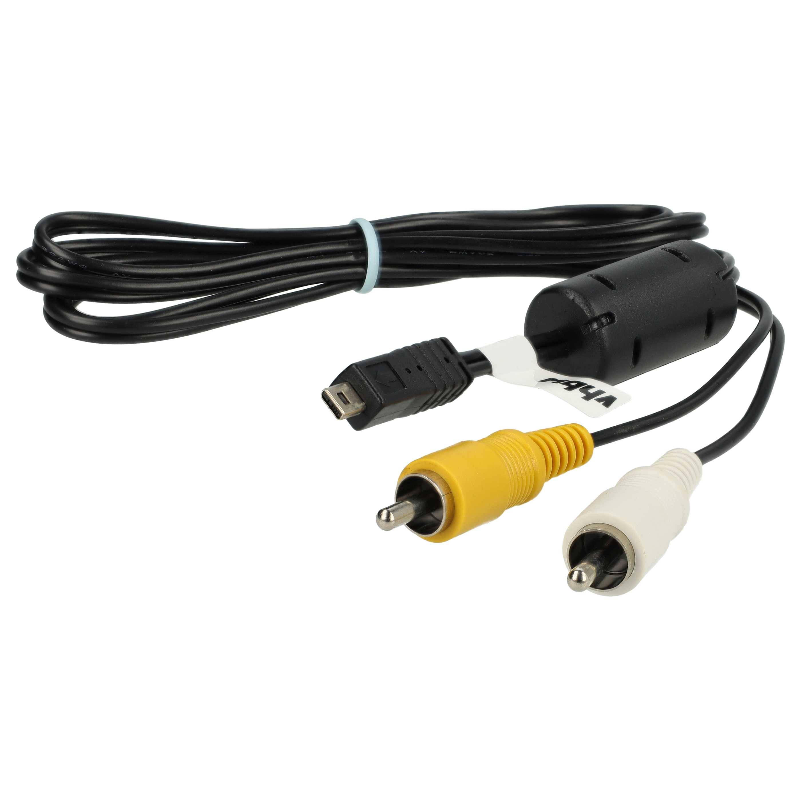 vhbw Audio Video Composite Kabel kompatibel mit Nikon Coolpix S600, S570, S560, S6000, S620, S6150, S6100, S6200 Kamera, Digitalkamera - AV-Kabel