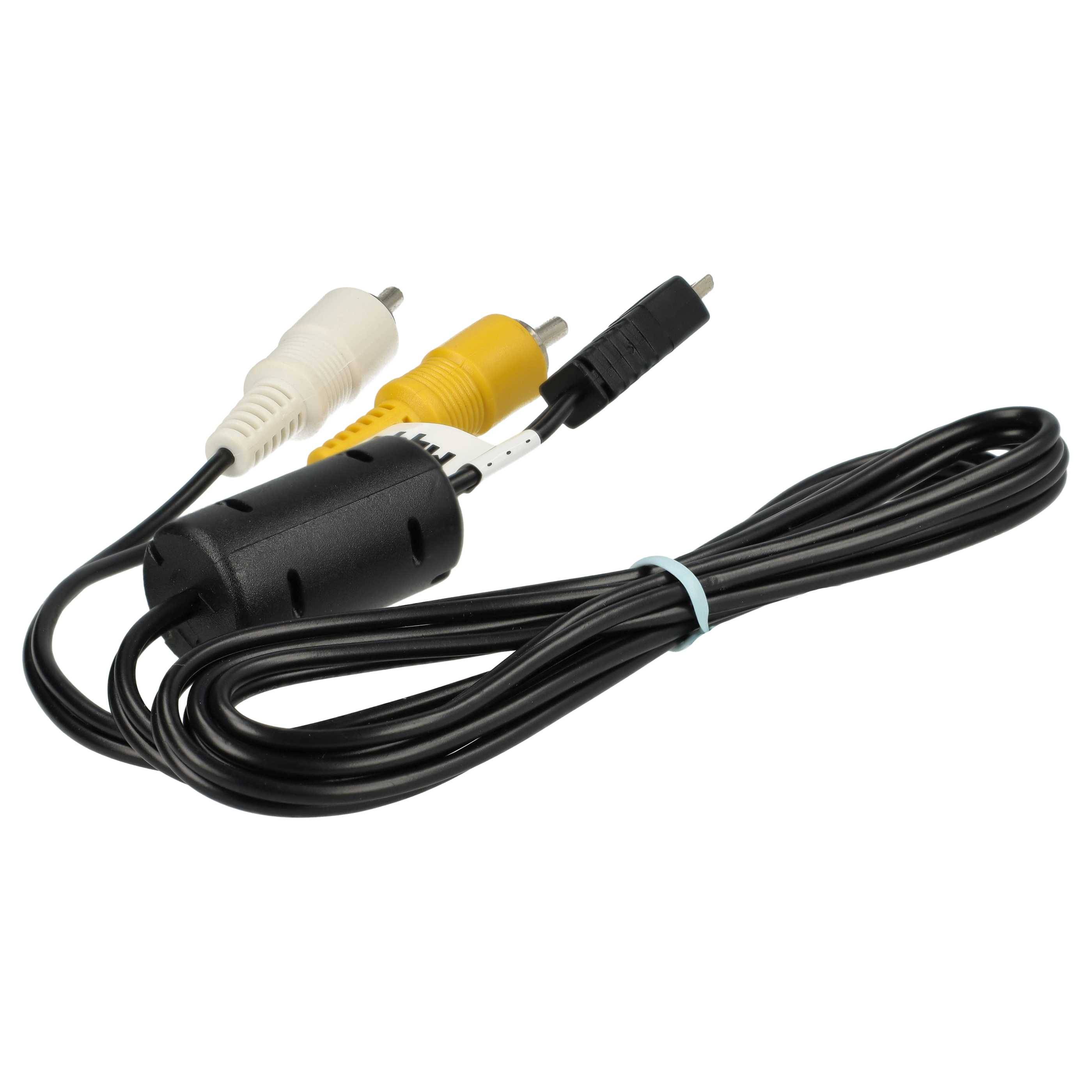 vhbw Audio Video Composite Kabel kompatibel mit Nikon Coolpix S600, S570, S560, S6000, S620, S6150, S6100, S6200 Kamera, Digitalkamera - AV-Kabel