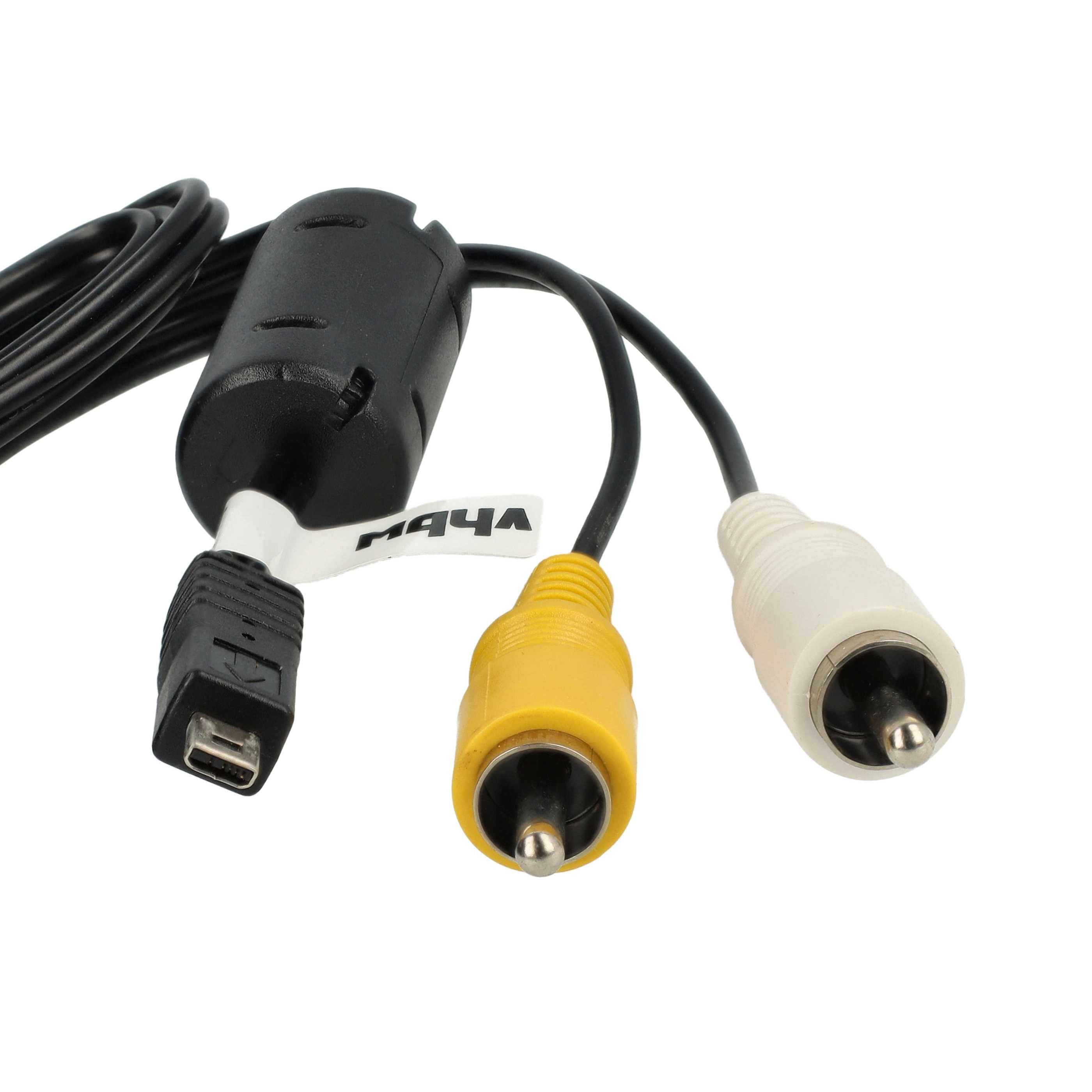 vhbw Audio Video Composite Kabel kompatibel mit Nikon Coolpix S600, S570, S560, S6000, S620, S6150, S6100, S6200 Kamera, Digitalkamera - AV-Kabel