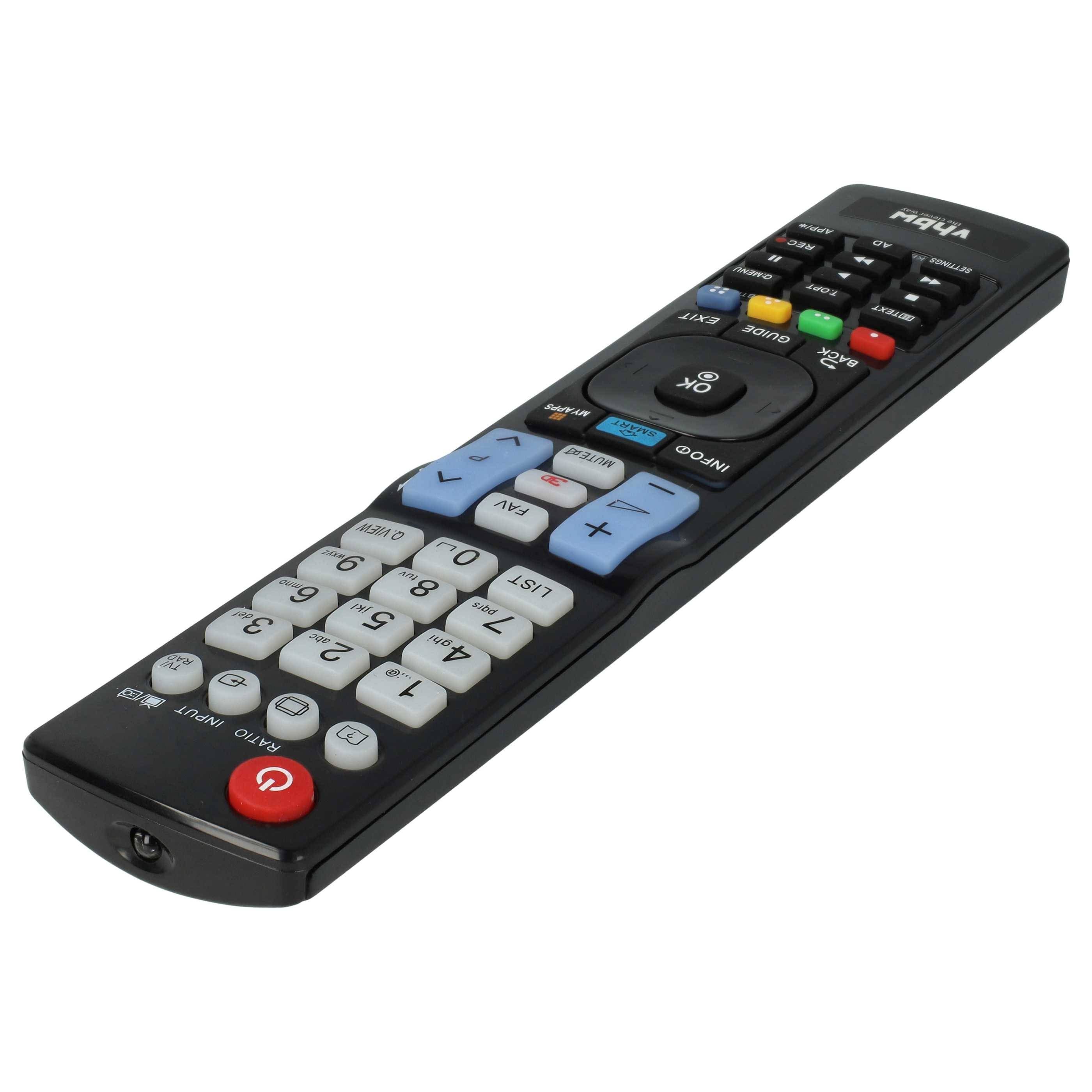 vhbw Fernbedienung kompatibel mit LG 55LA7400, 60LA8600, 60LA7410, 60PH6700, 60LA6230, 55LA8600 Fernseher, TV - Ersatzfernbedienung