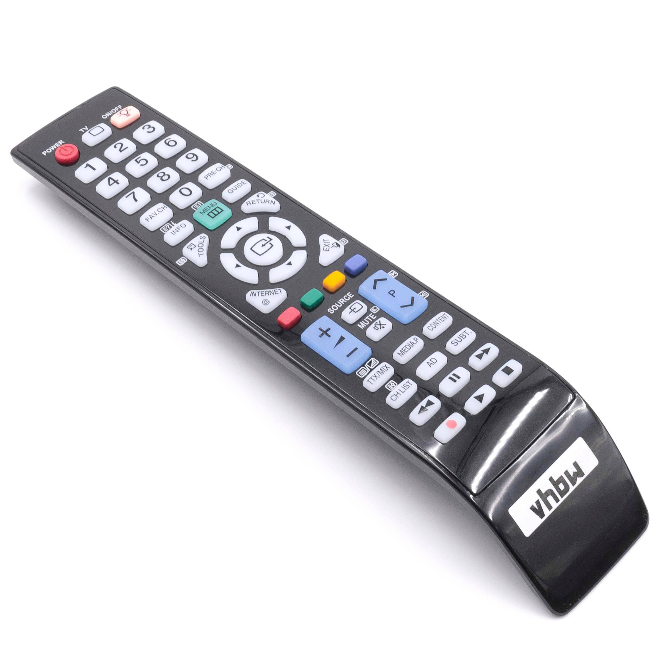 vhbw Fernbedienung kompatibel mit Samsung UE32B7090, UE32B7050, UE32B6050, UE32B6000, UE32B7020, UE32B7000 Fernseher, TV - Ersatzfernbedienung