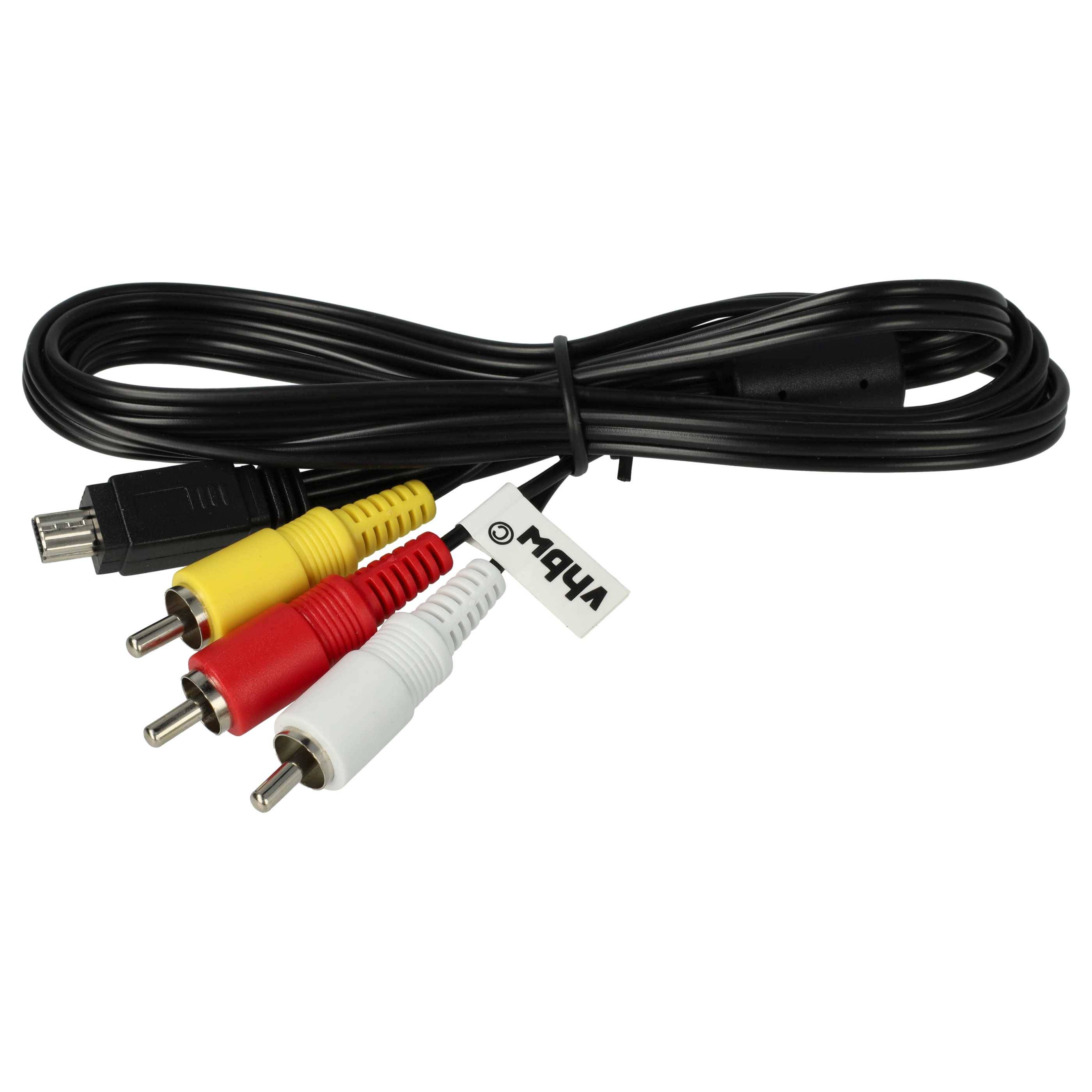 vhbw Audio Video AV Composite Kabel kompatibel mit Canon Ixus 990is Kamera, Digitalkamera