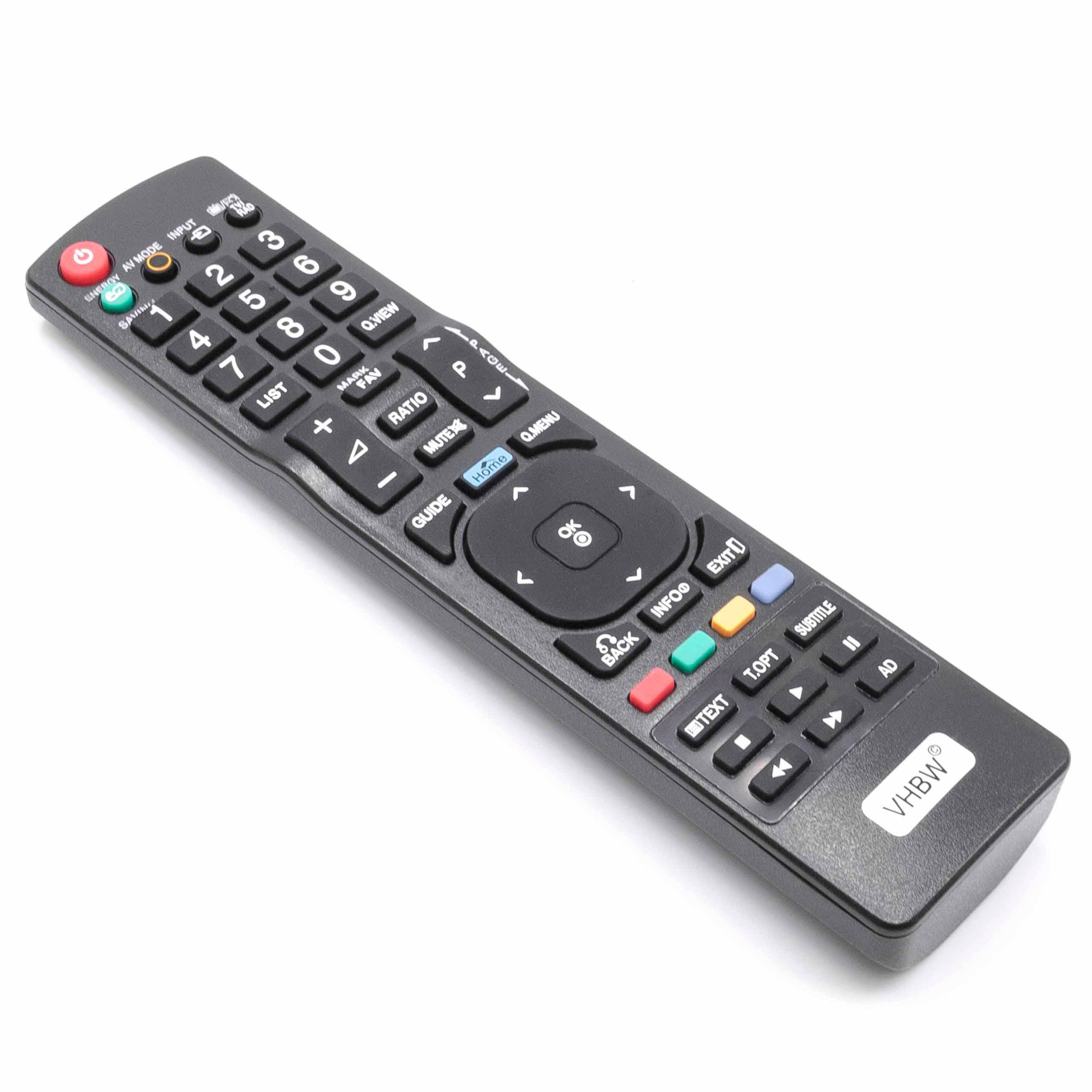 vhbw Fernbedienung kompatibel mit LG 22LE3320, 19LV2500, 19LS4, 19LE5300, 22LE5500, 22LE5300, 22LK330 Fernseher, TV - Ersatzfernbedienung