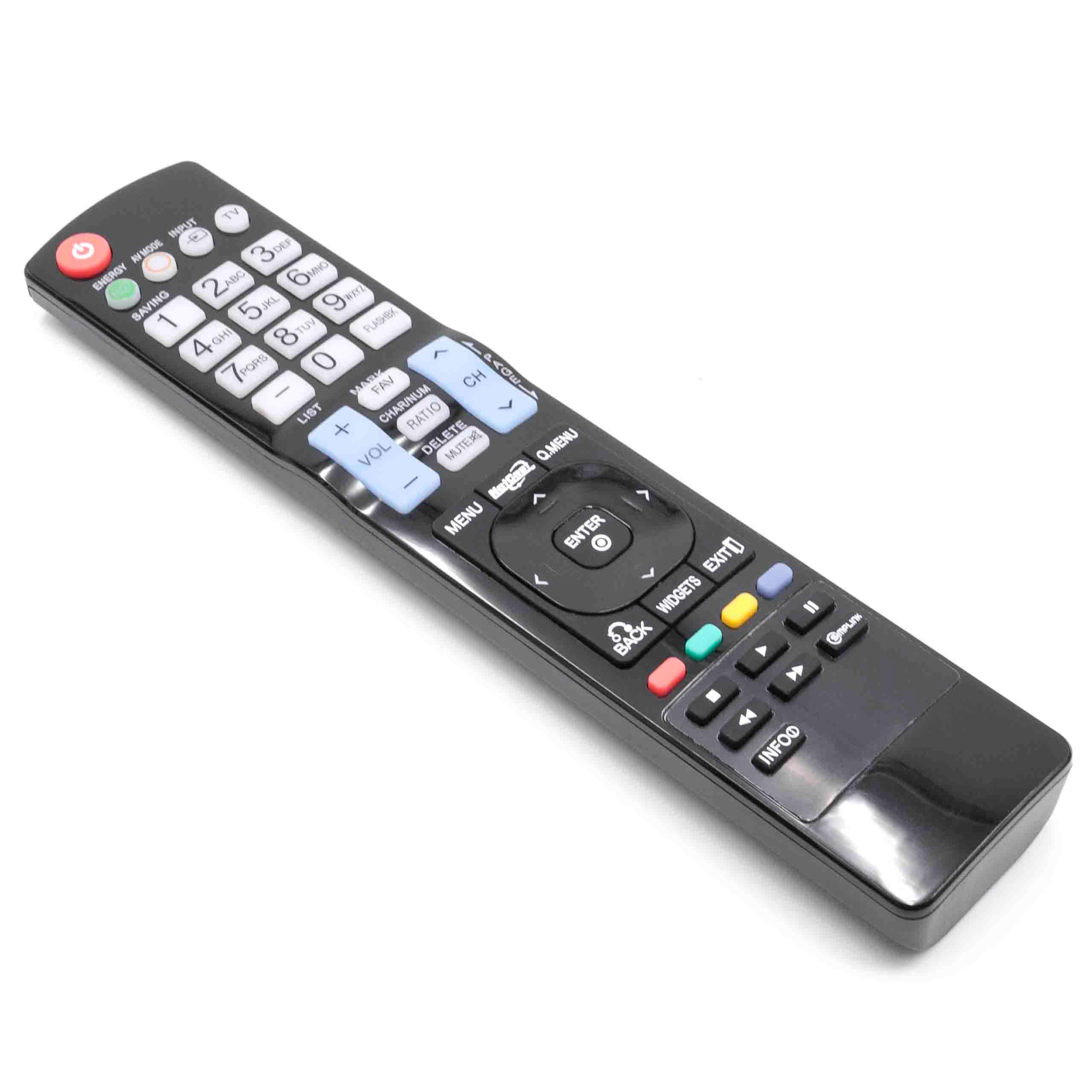 vhbw Fernbedienung kompatibel mit LG ohn 22LE5300, 19LE5300, 26LD350, 22LE5500, 32LD420, 26LE5500, 26LE5300 Fernseher, TV - Ersatzfernbedienung