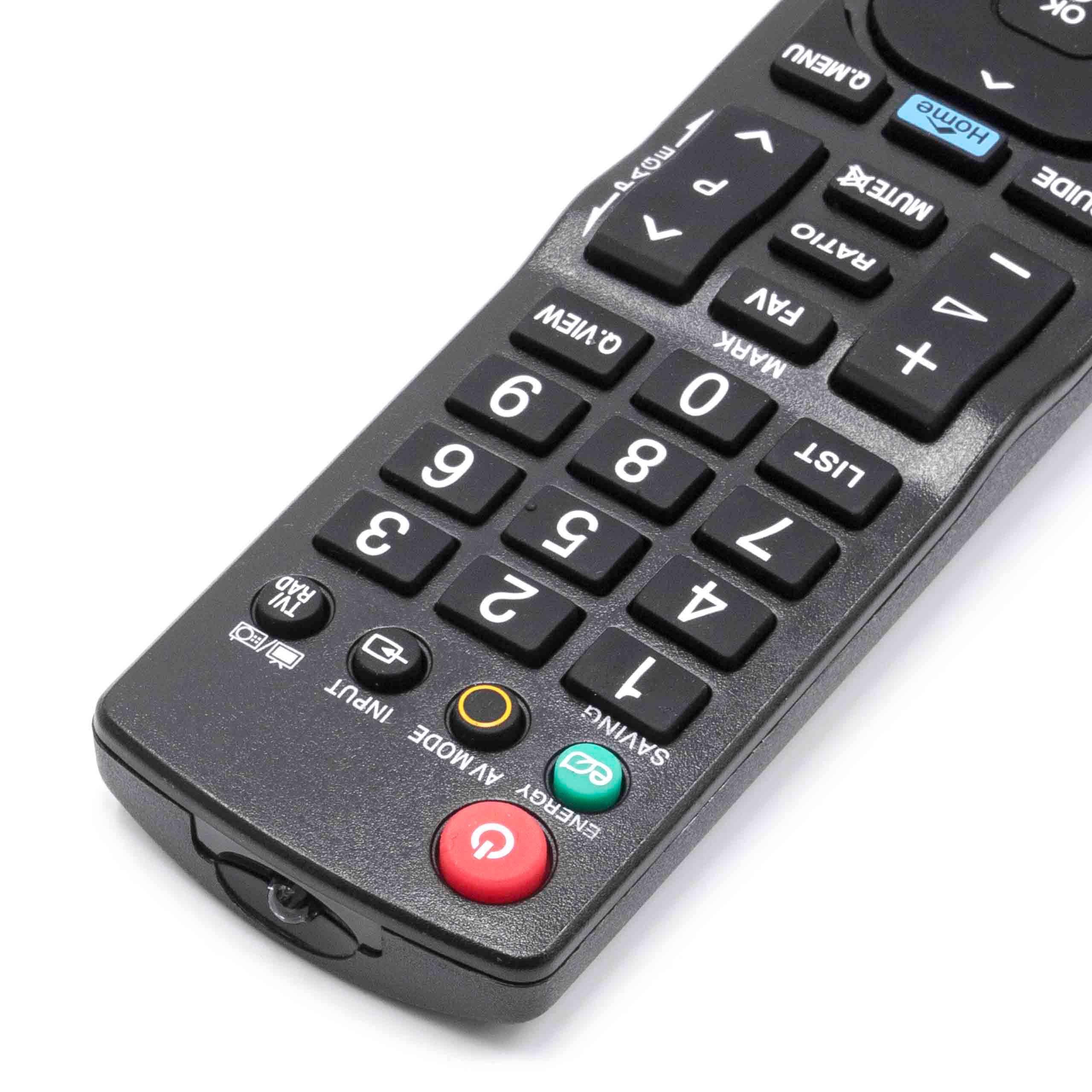 vhbw Fernbedienung kompatibel mit LG 55LE8500, 55LE7300, 60LD550 Fernseher, TV - Ersatzfernbedienung