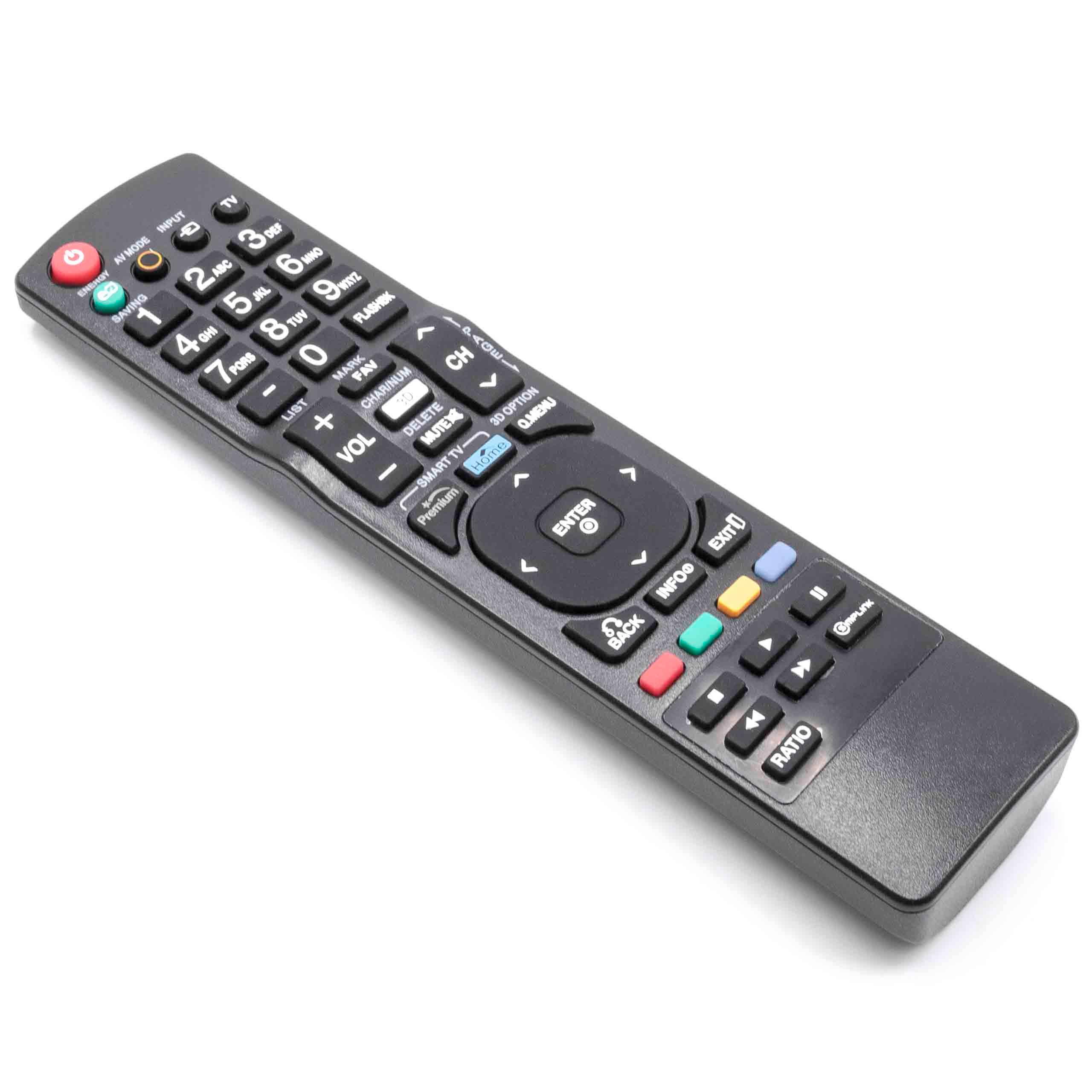 vhbw Fernbedienung kompatibel mit LG 50PZ950, 55LV5500, 55LV5400, 55LV9500, 55LK550, 55LK530, 55LV3700 Fernseher, TV - Ersatzfernbedienung