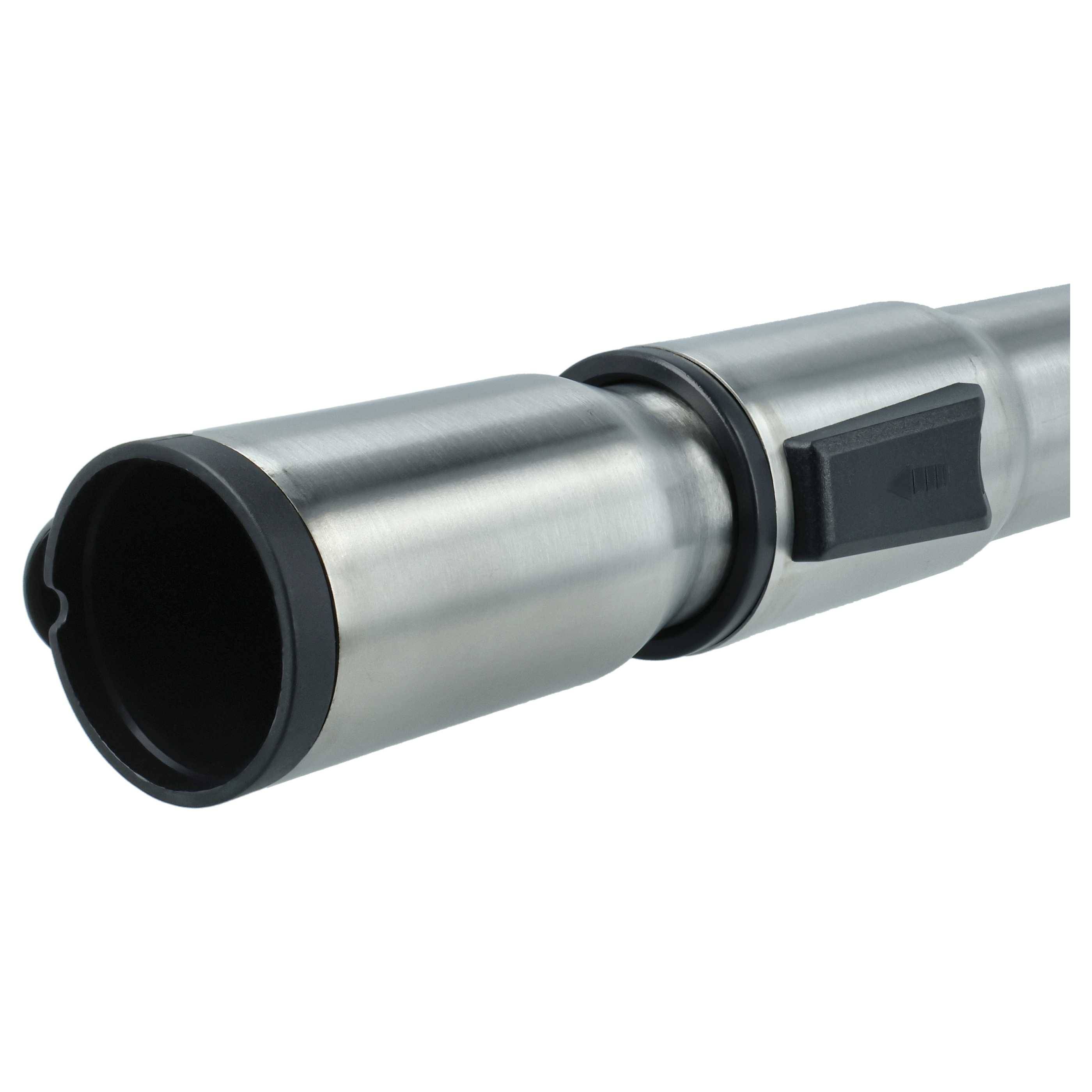 vhbw 2x Staubsaugerohr kompatibel mit Miele S716-1 | S718, S715-1, S715, S716, S717 Staubsauger - 35 mm Anschluss, 60 - 100 cm lang Schwarz Silber