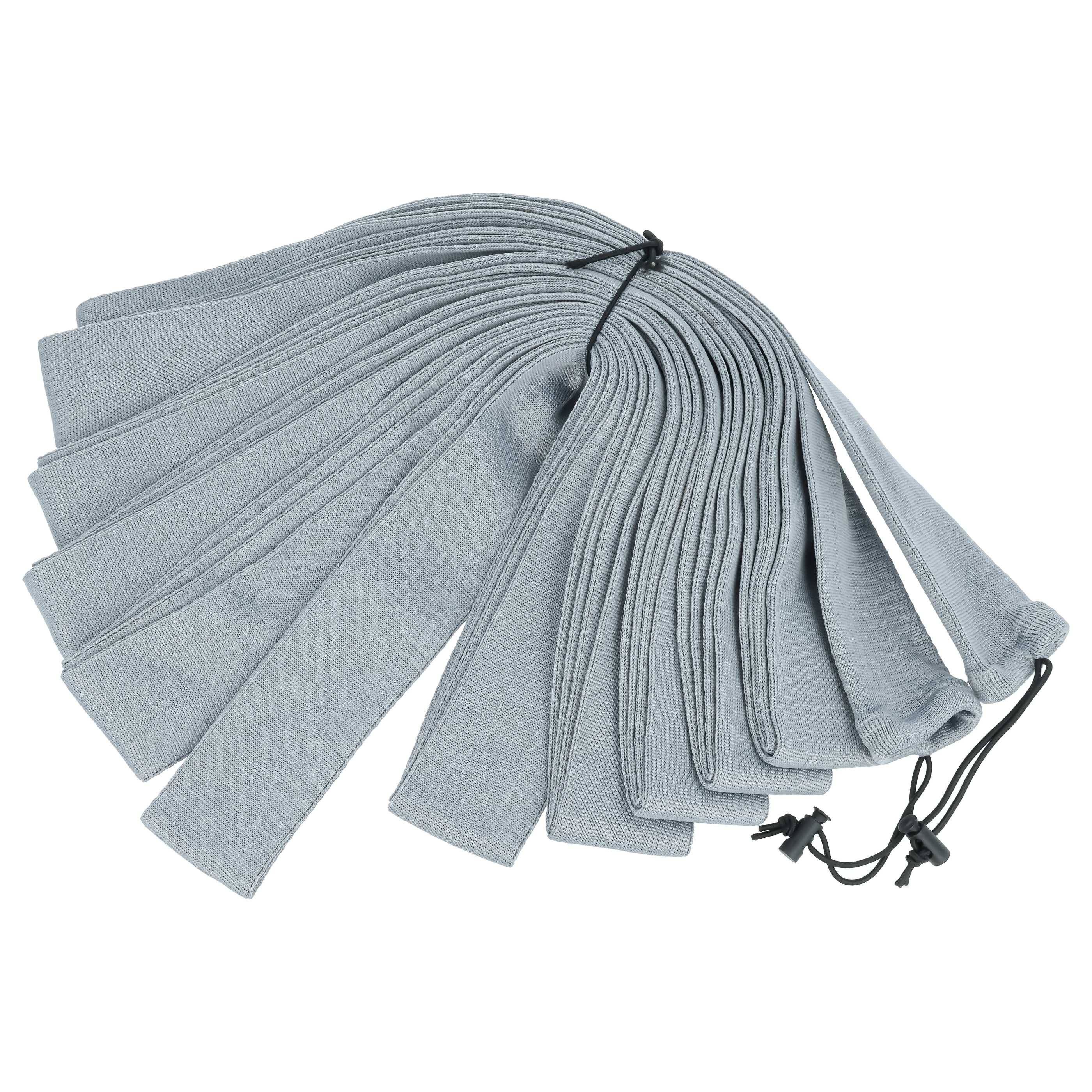 vhbw Schutzüberzug kompatibel mit Nilfisk Supreme 250, 150 Zentral-Staubsaugerschläuchen - Ø 60 mm, 11 m lang Grau