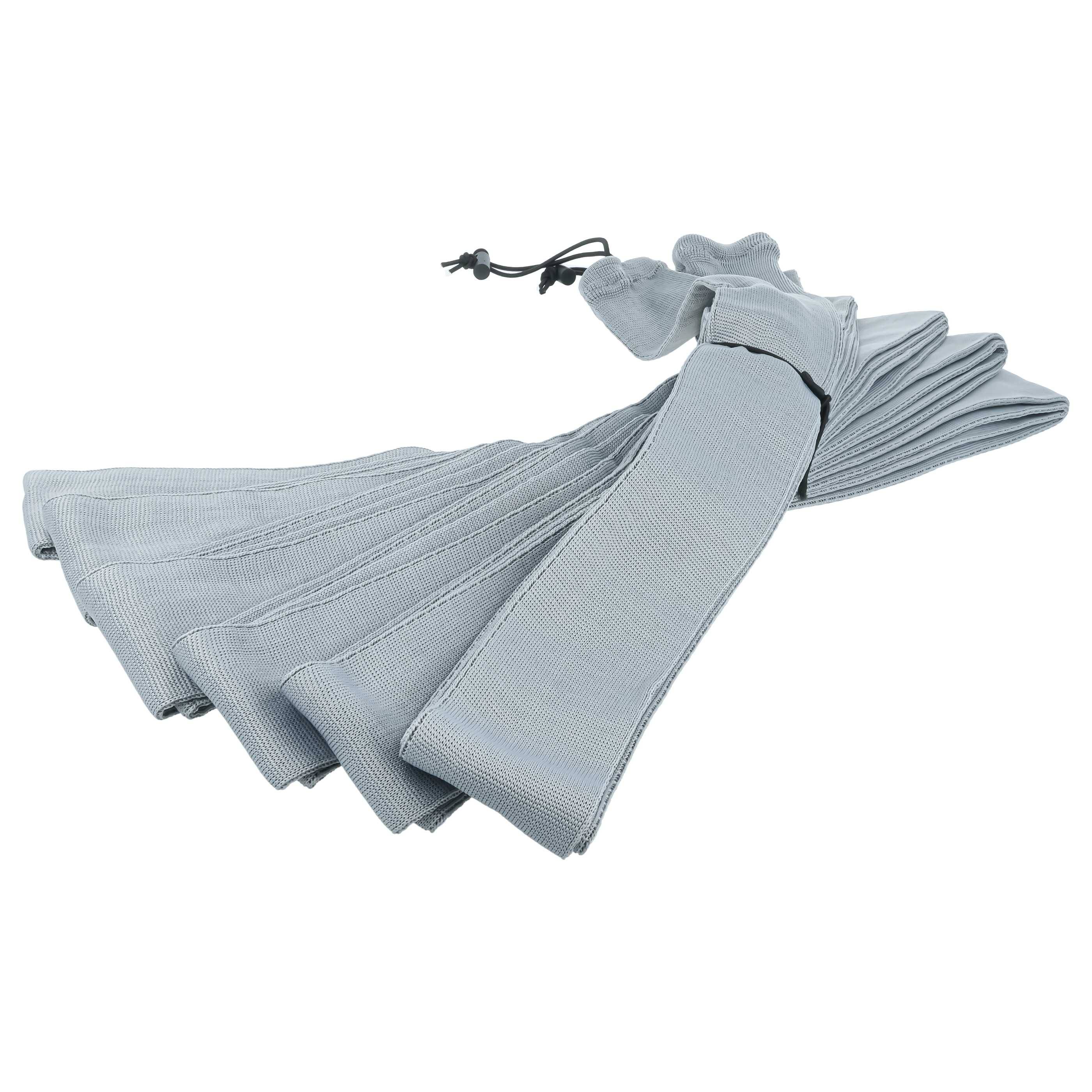 vhbw Schutzüberzug für diverse Zentral-Staubsaugerschläuchen - Ø 60 mm, 11 m lang Grau