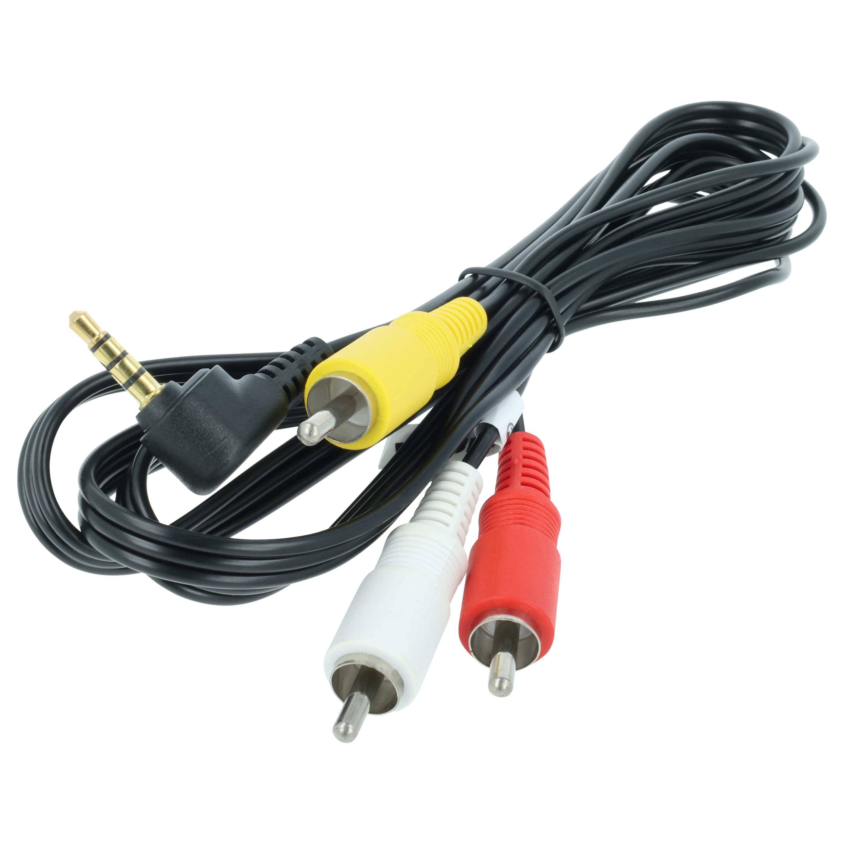vhbw Audio Video Composite Kabel kompatibel mit JVC GR-DVM1, GR-DVM50, GR-DVM80, GR-DVM55, GR-DVM75, GR-DVM5 Kamera, Digitalkamera - AV-Kabel