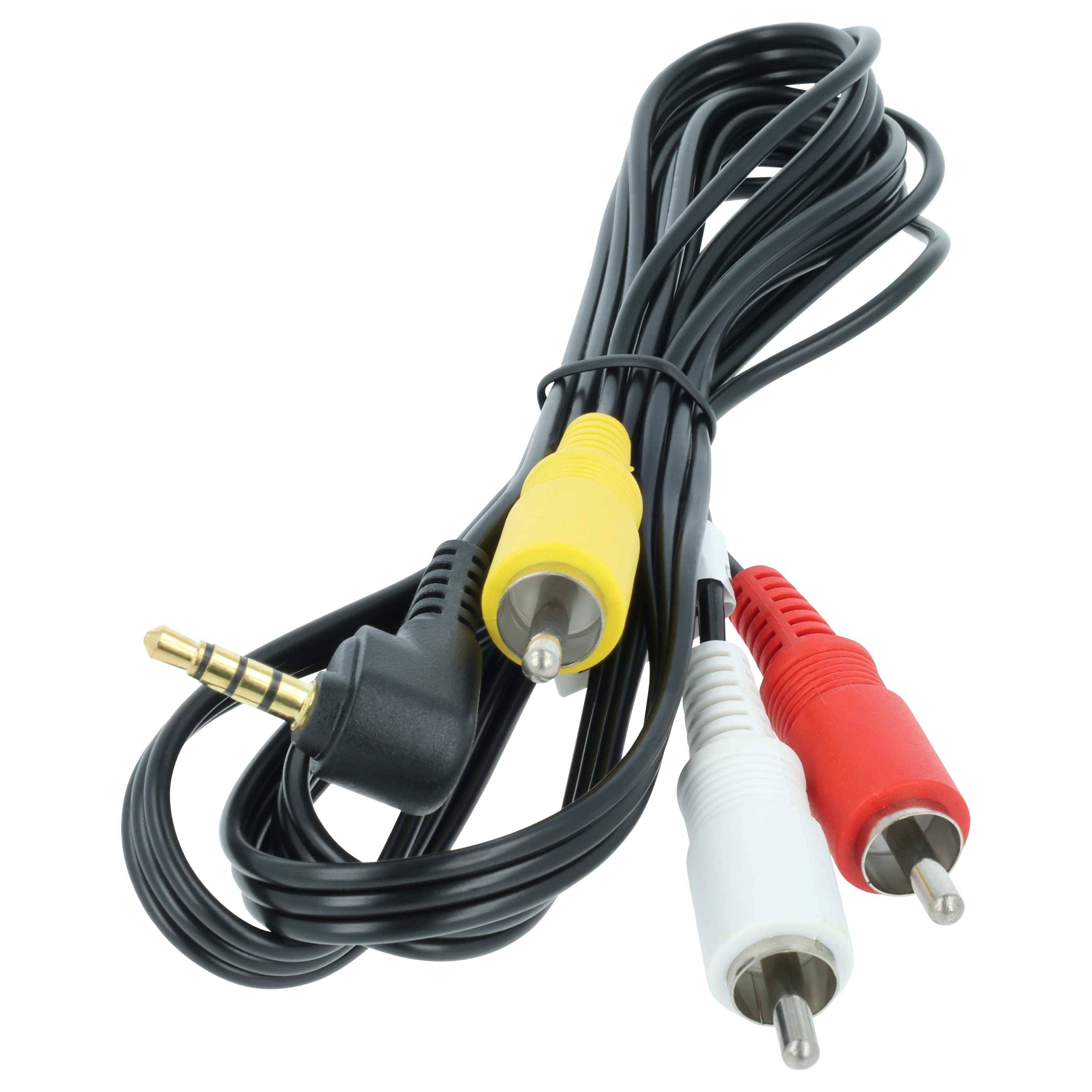 vhbw Audio Video Composite Kabel kompatibel mit Panasonic NV-DS28, NV-DS29, NV-DS33, NV-DS30, NV-DS35, NV-DS27 Kamera, Digitalkamera - AV-Kabel