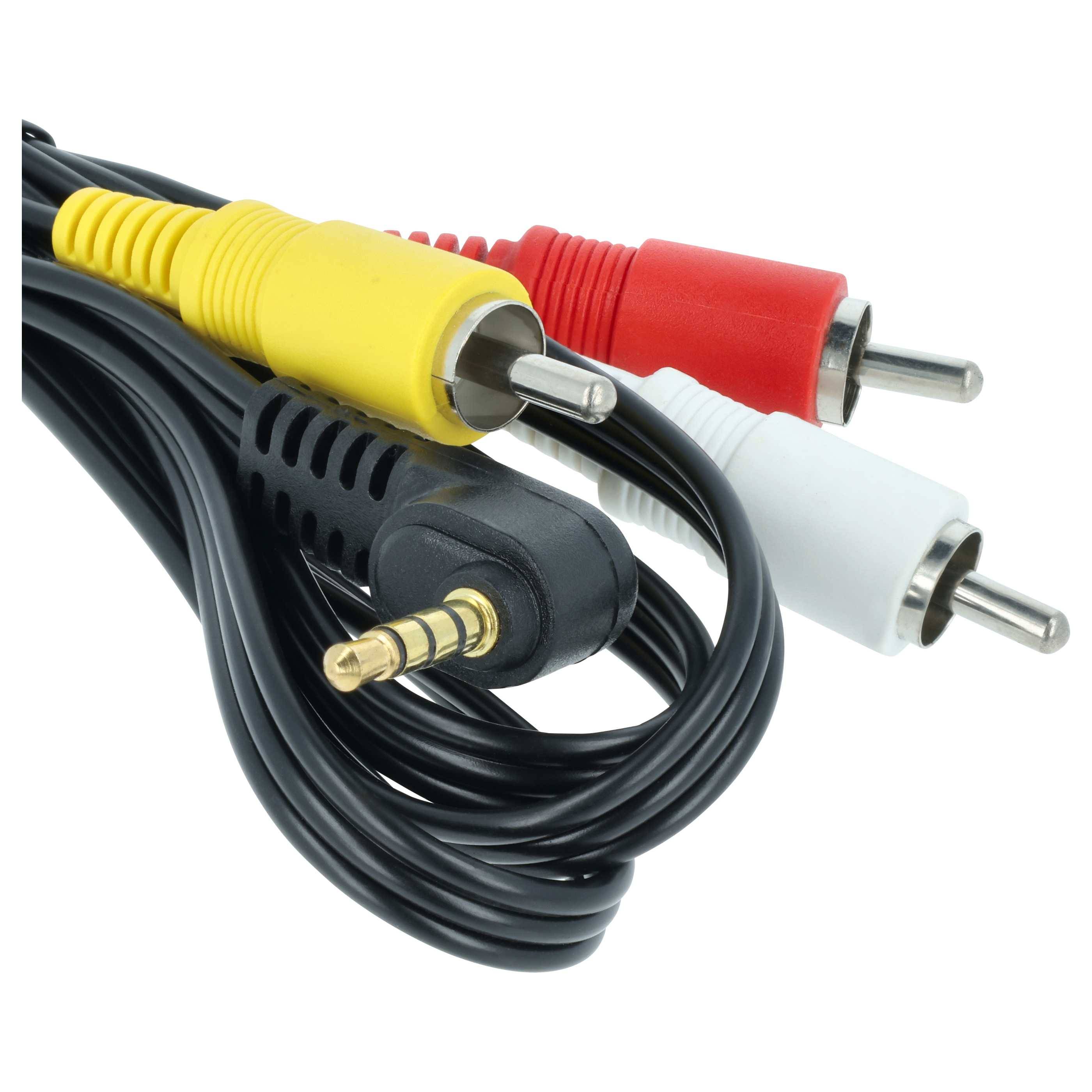 vhbw Audio Video Composite Kabel kompatibel mit JVC GR-DVL9800, GR-DVL9500, GR-DVL9600, GR-DVL915, GR-DVL920 Kamera, Digitalkamera - AV-Kabel