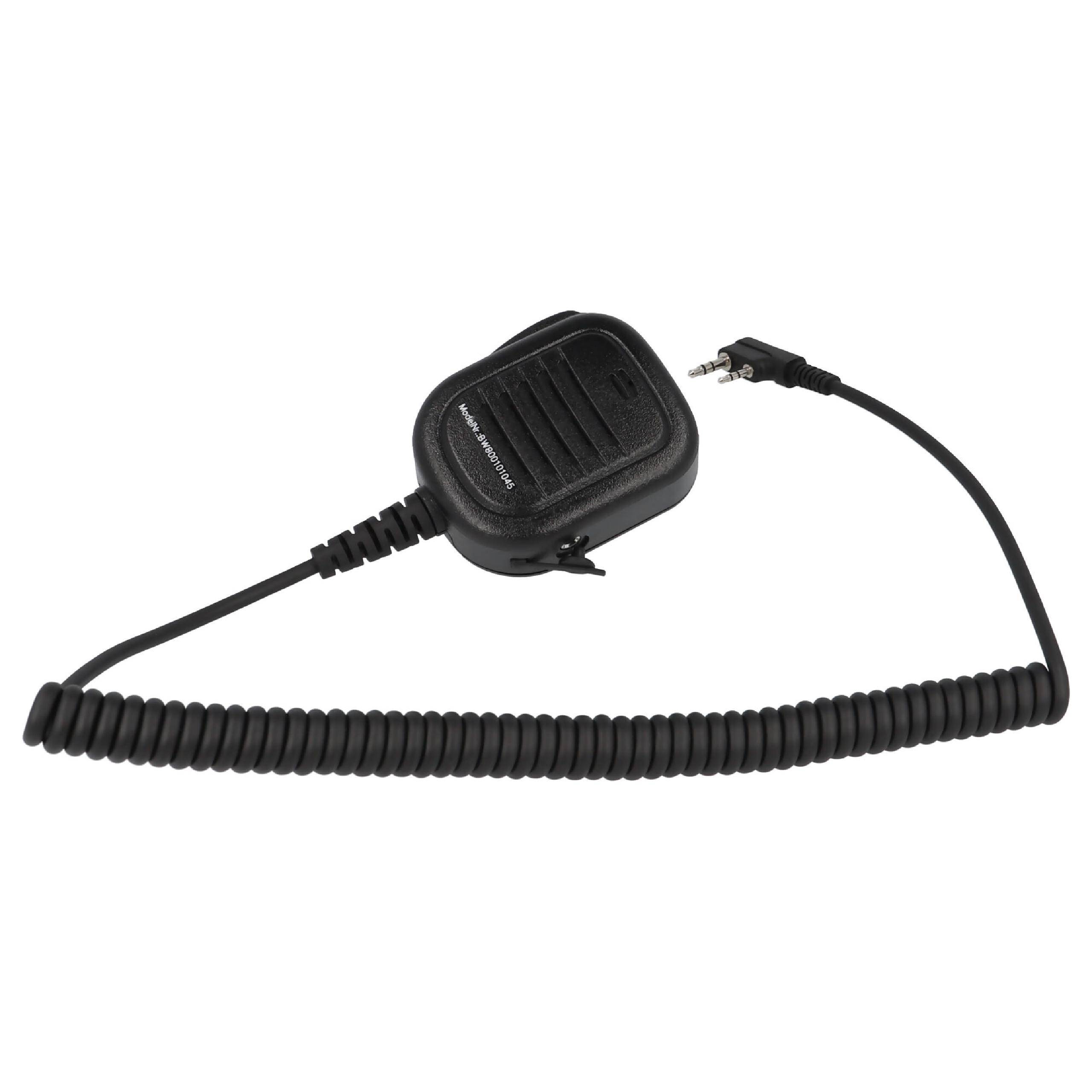 vhbw Lautsprecher-Mikrofon kompatibel mit Kenwood TH22A, TH-22AT, TH-22, TH22, TH-225, TH22AT, TH225, TH-225A, TH225A, TH-22A Funkgerät