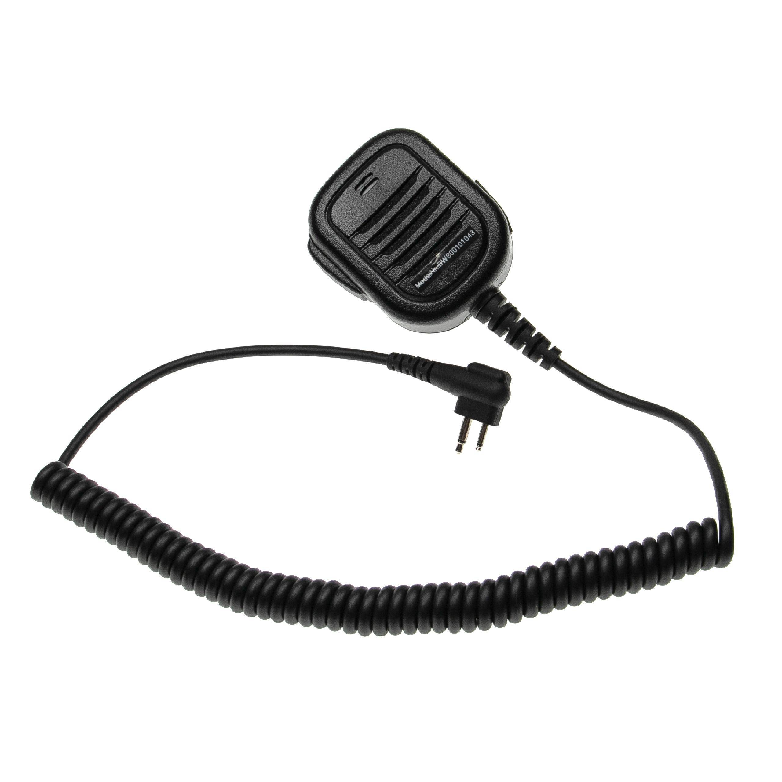 vhbw Lautsprecher-Mikrofon kompatibel mit Motorola GP88, Radius P110, GP300, GP73, GP600, GP68, CP040 Funkgerät