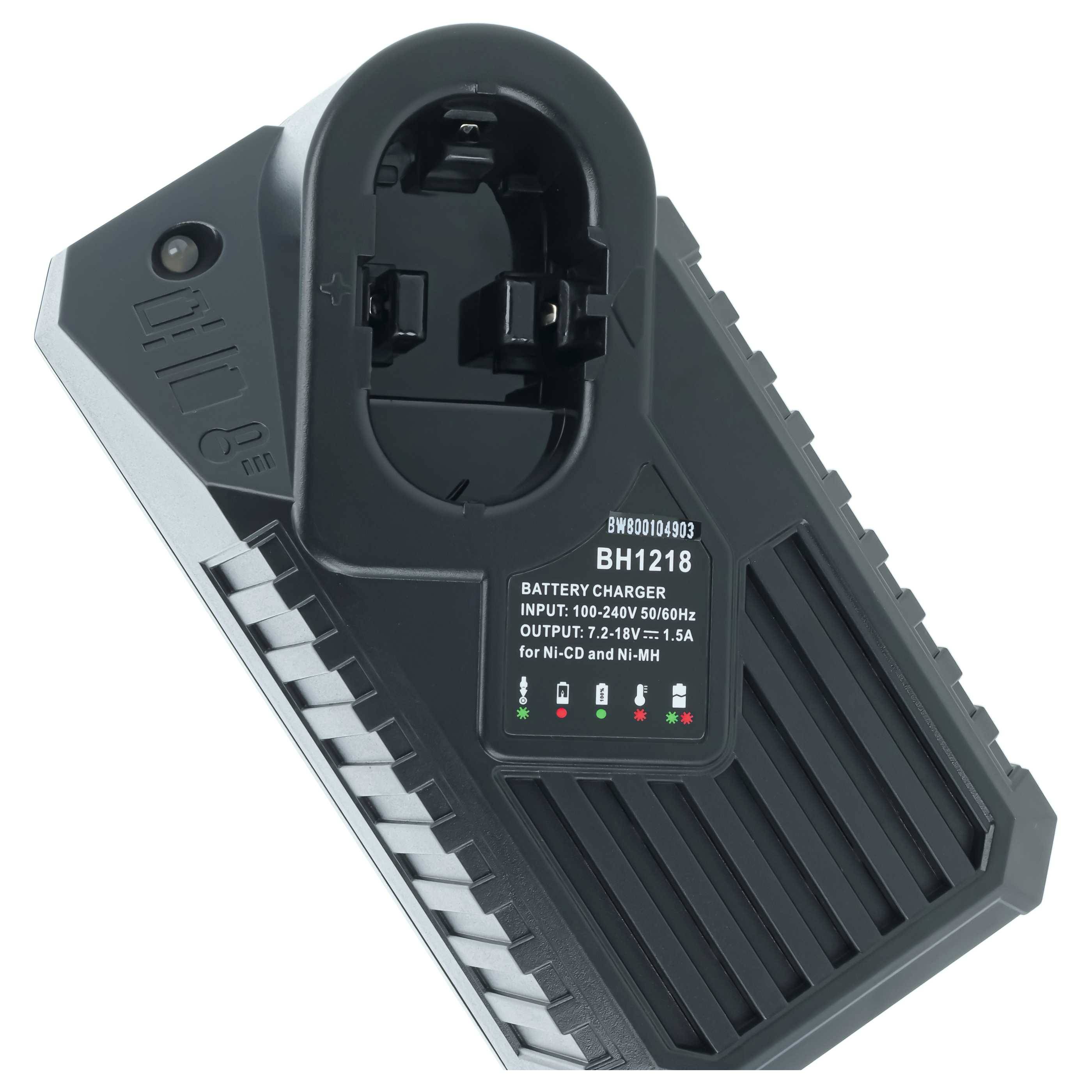 vhbw Ladegerät kompatibel mit Bosch 2 607 335 707, 2 607 335 709, 2 607 335 711, 2 607 336 002, 2 607 335 696 Werkzeug Akkus, 120 W, 31,8 V