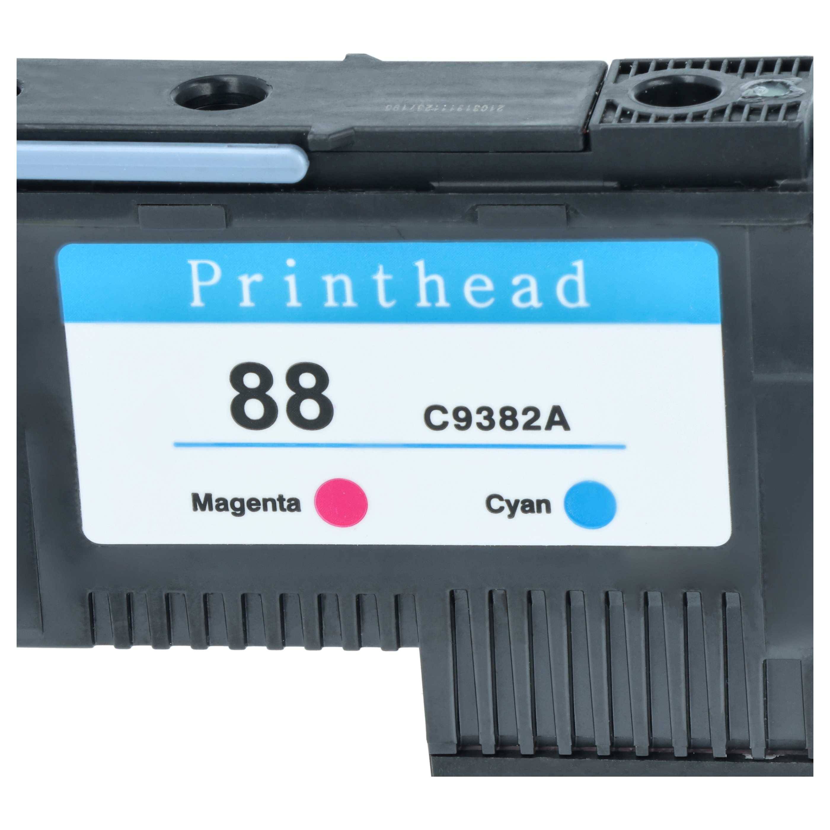 vhbw 2x Druckkopf kompatibel mit HP Officejet Pro L7550 | L7580, L7400, L7500, K8600DN, L7000 Drucker - black/cyan/magenta/yellow 6,4 cm breit