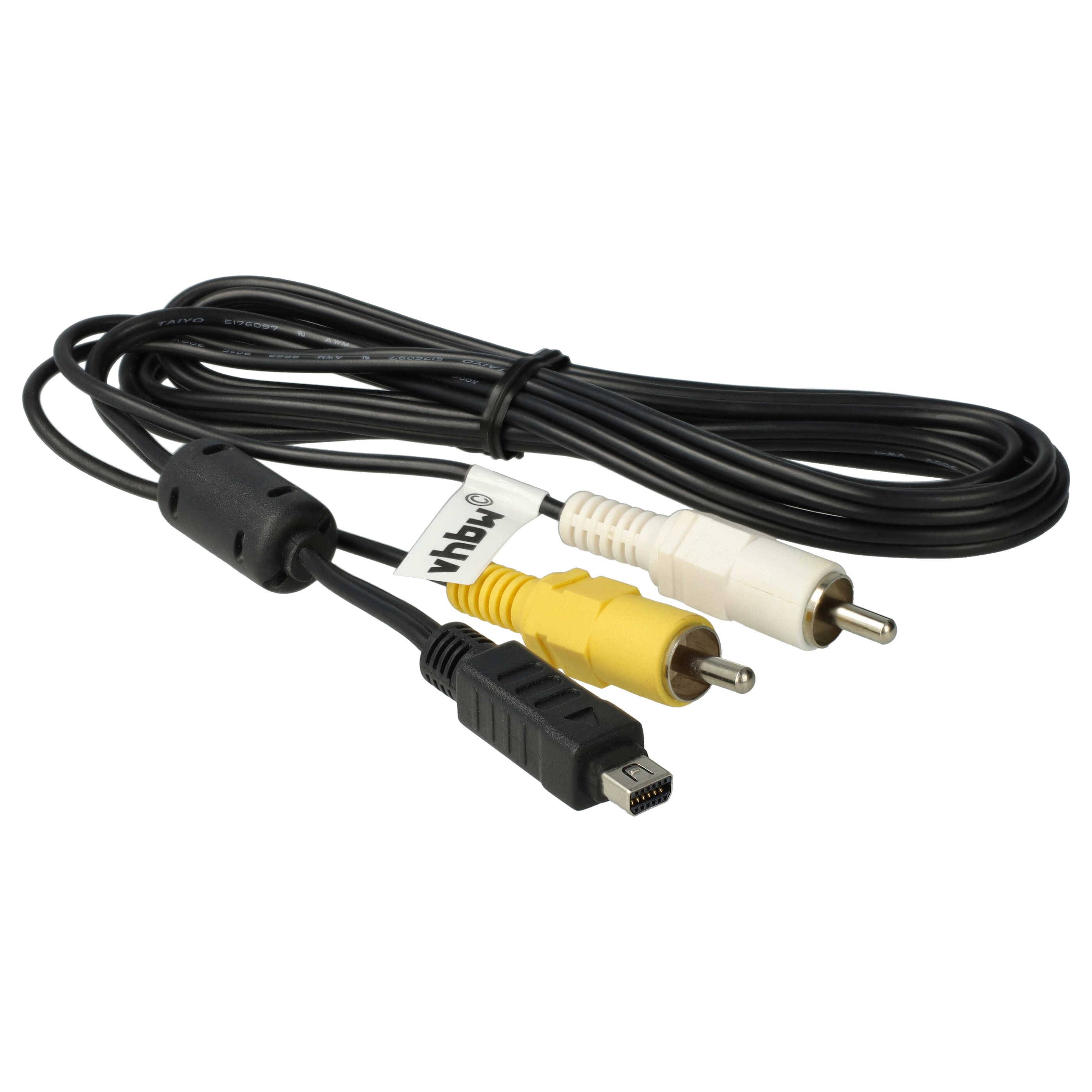 vhbw Audio Video Composite Kabel kompatibel mit Olympus OM-D E-M1 Mark II, E-M10 Mark II, E-M10, E-M1 Kamera, Digitalkamera - AV-Kabel