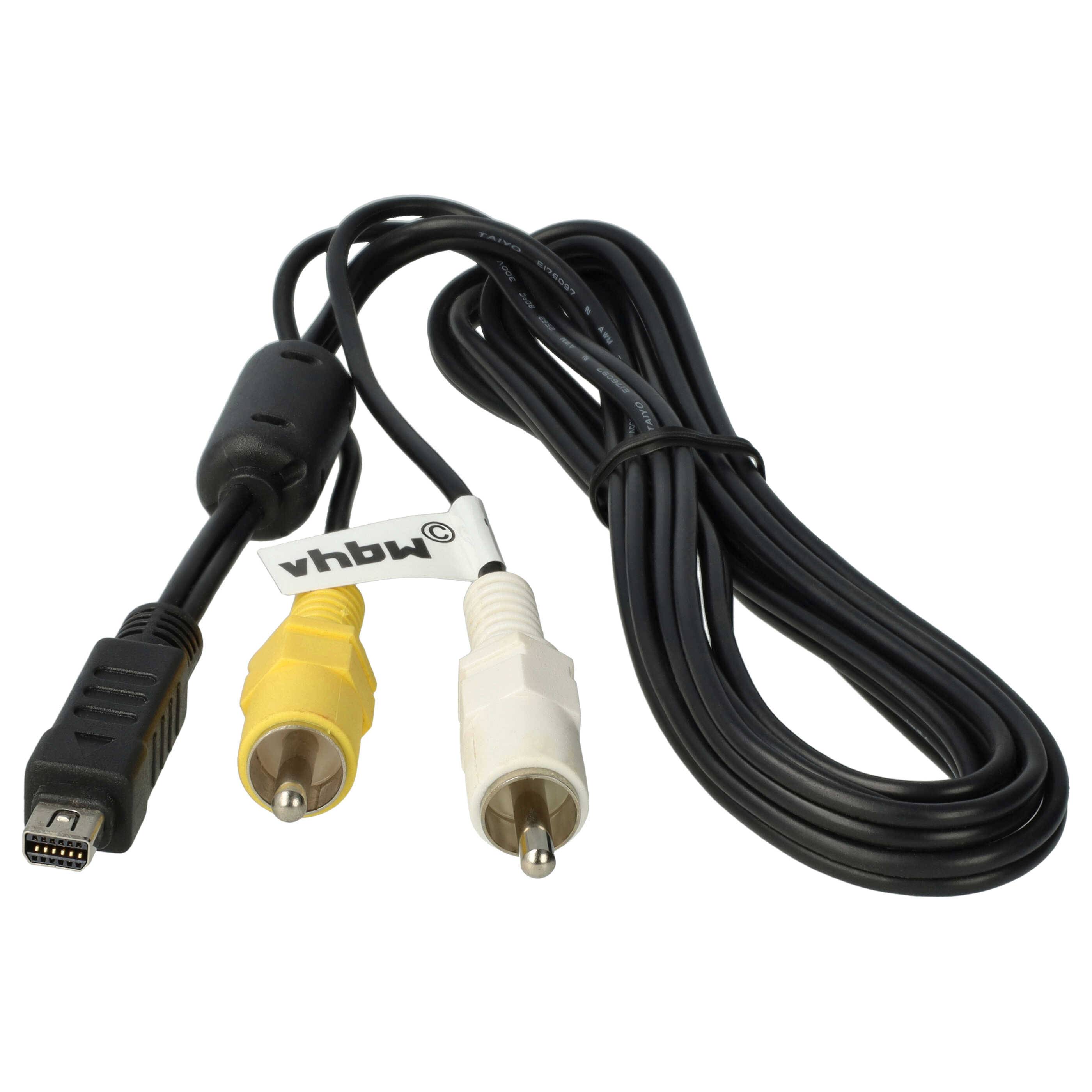 vhbw Audio Video Composite Kabel kompatibel mit Olympus OM-D E-M1 Mark II, E-M10 Mark II, E-M10, E-M1 Kamera, Digitalkamera - AV-Kabel