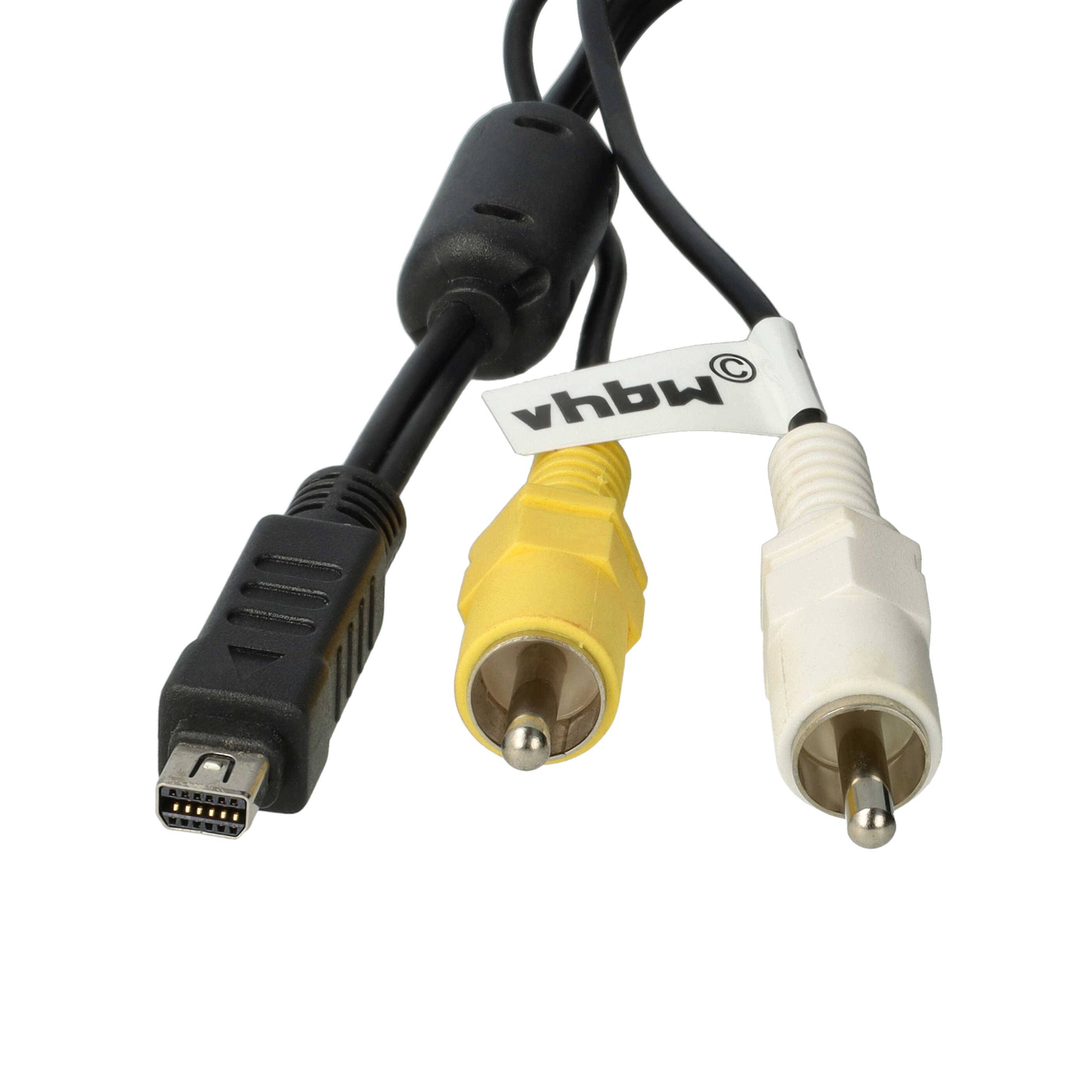 vhbw Audio Video Composite Kabel kompatibel mit Olympus mju Tough 9010, 3000, 6020, 8010 Kamera, Digitalkamera - AV-Kabel