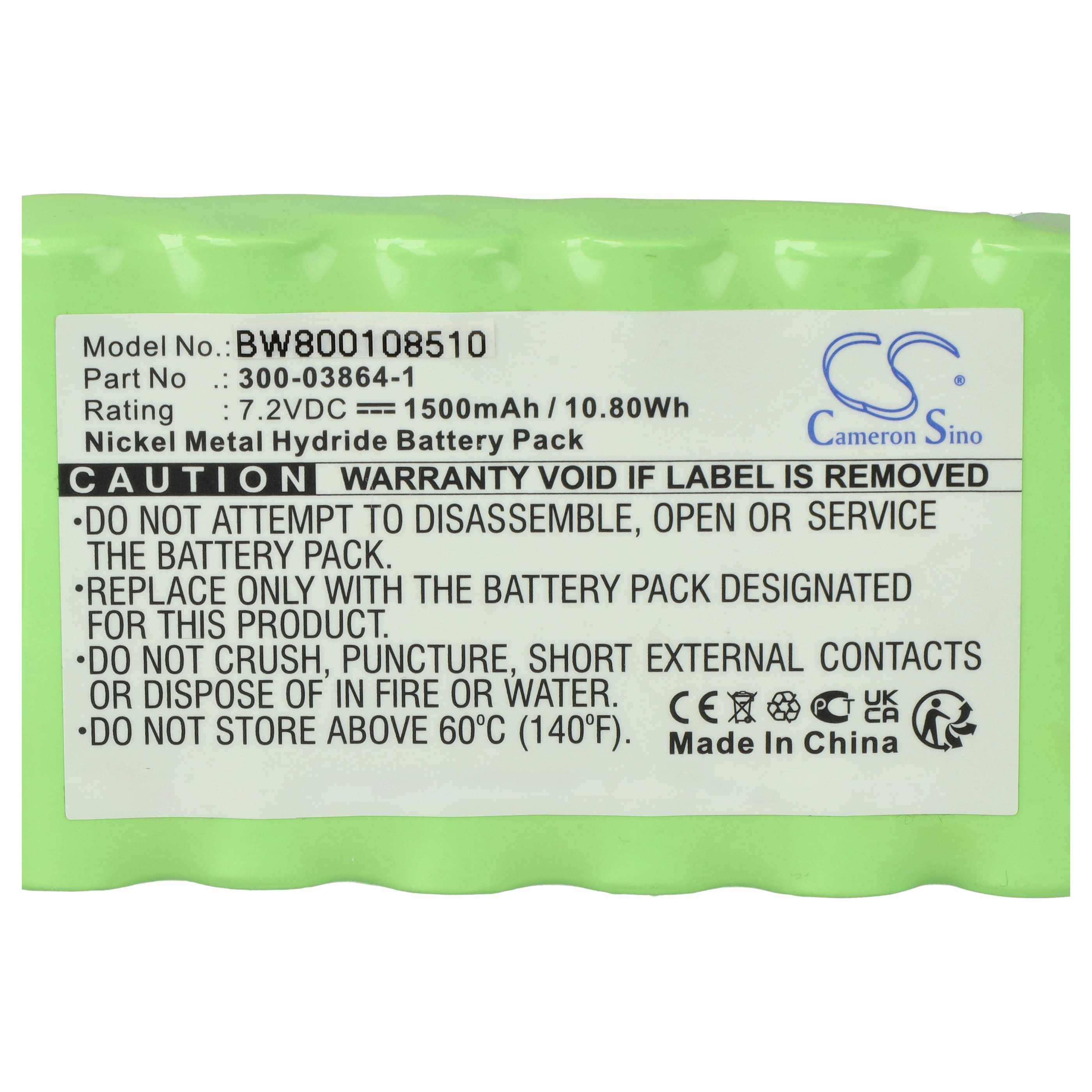 vhbw Akku kompatibel mit Honeywell Lyric Keypad LKP500-EN Alarmanlage, Alarmsystem (1500mAh, 7,2V, NiMH)