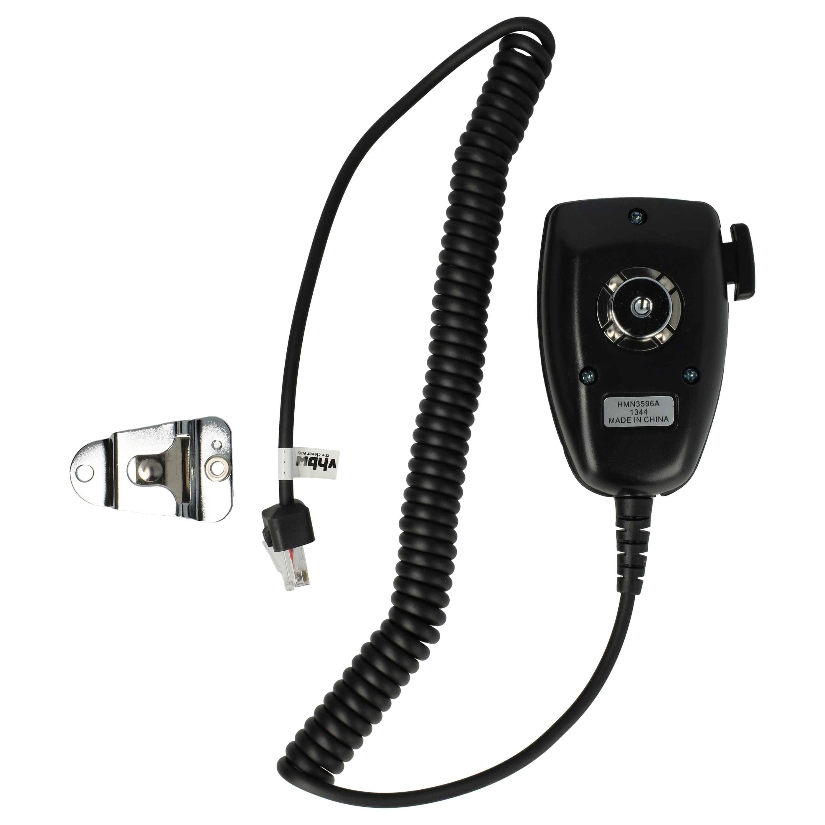 vhbw Lautsprecher-Mikrofon kompatibel mit Motorola GM380, GM600, GM640, GM660, GM900, GM950, GR1225, GR300, GR400, GR500 Funkgerät