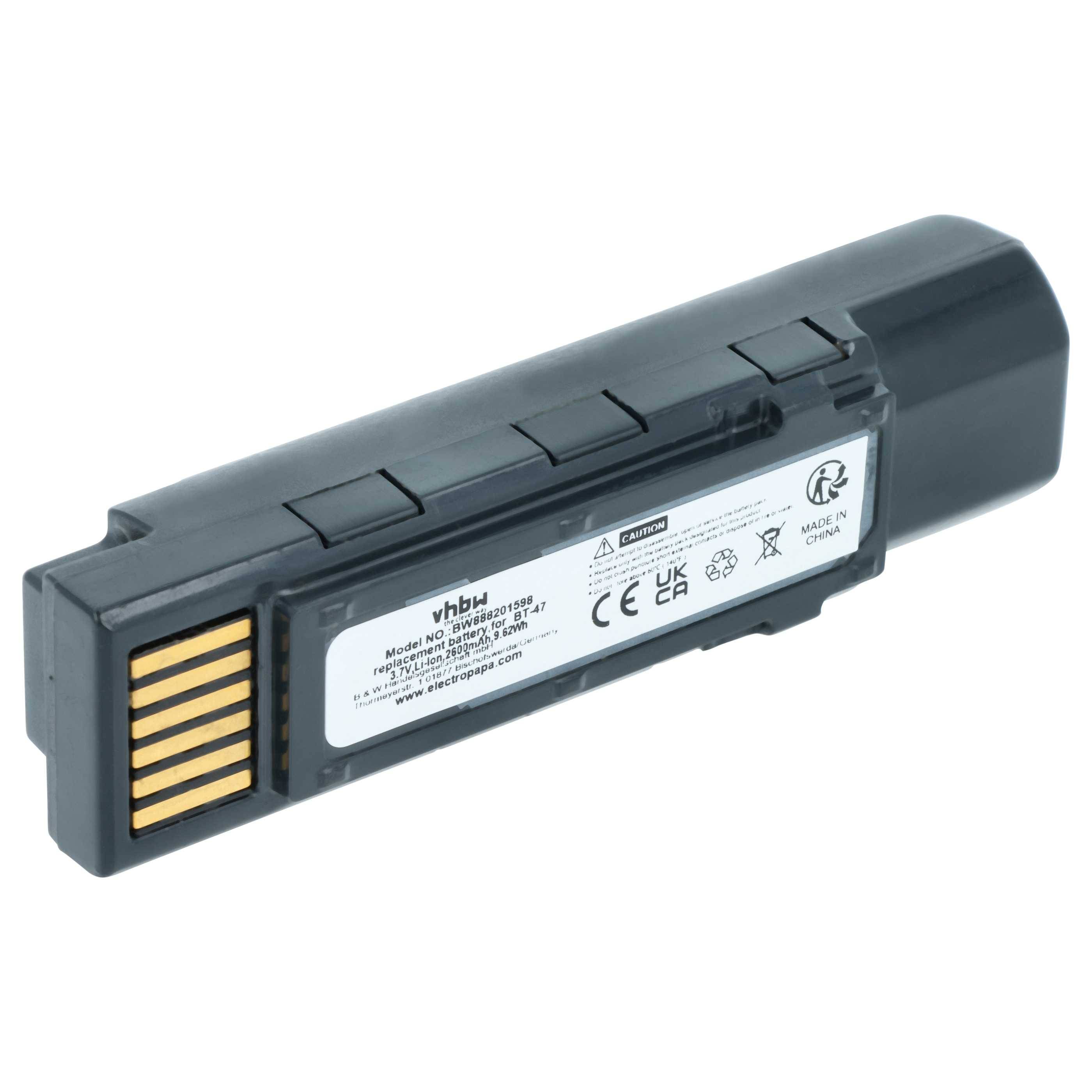 vhbw Akku kompatibel mit Datalogic Gryphon GM4500, 4500, GBT4500 Barcodescanner POS (2600 mAh, 3,7 V, Li-Ion)