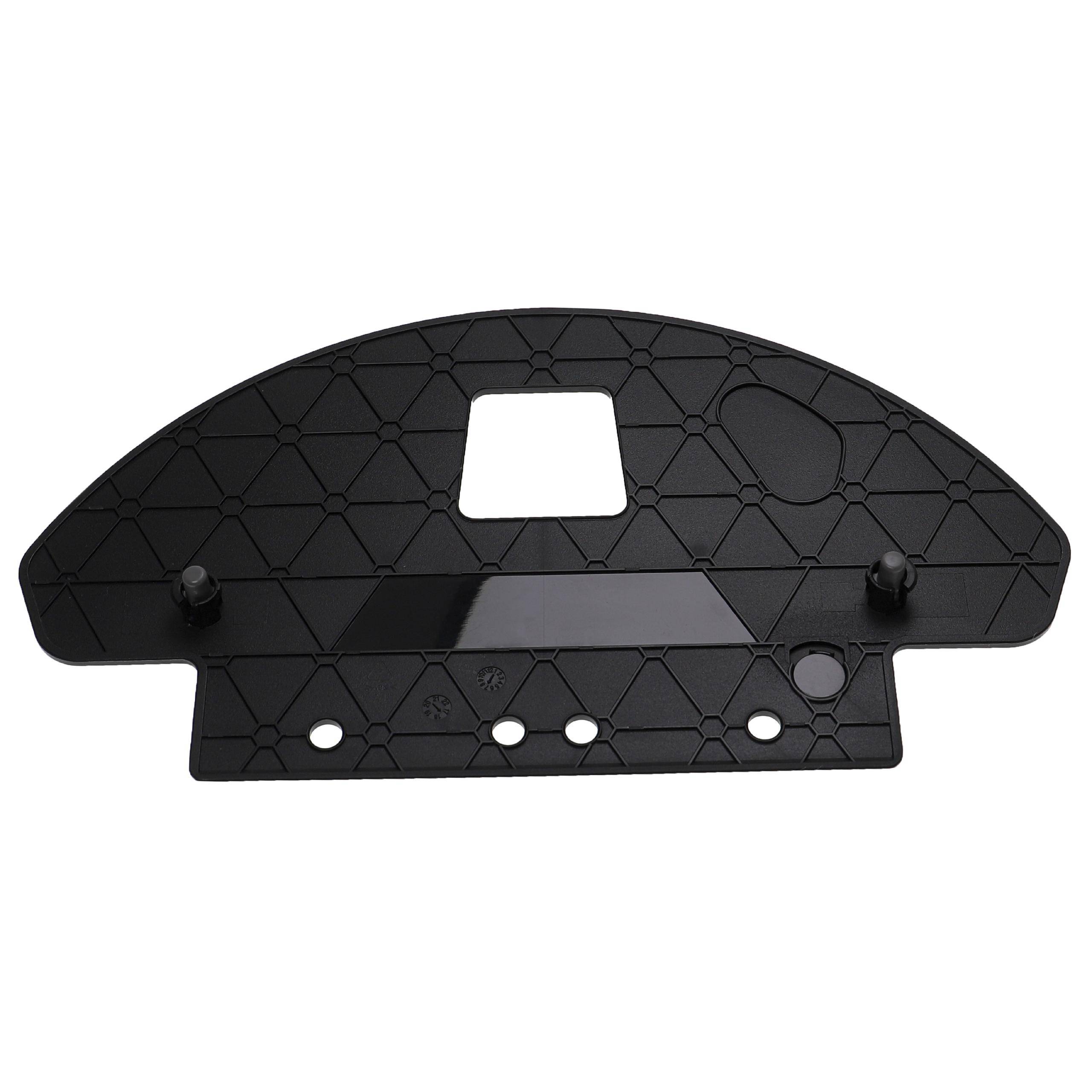 vhbw Bodenplatte Halterung kompatibel mit Ecovacs Deebot Ozmo 930 Saugroboter, Roboterstaubsauger - Bodendeckel Schwarz