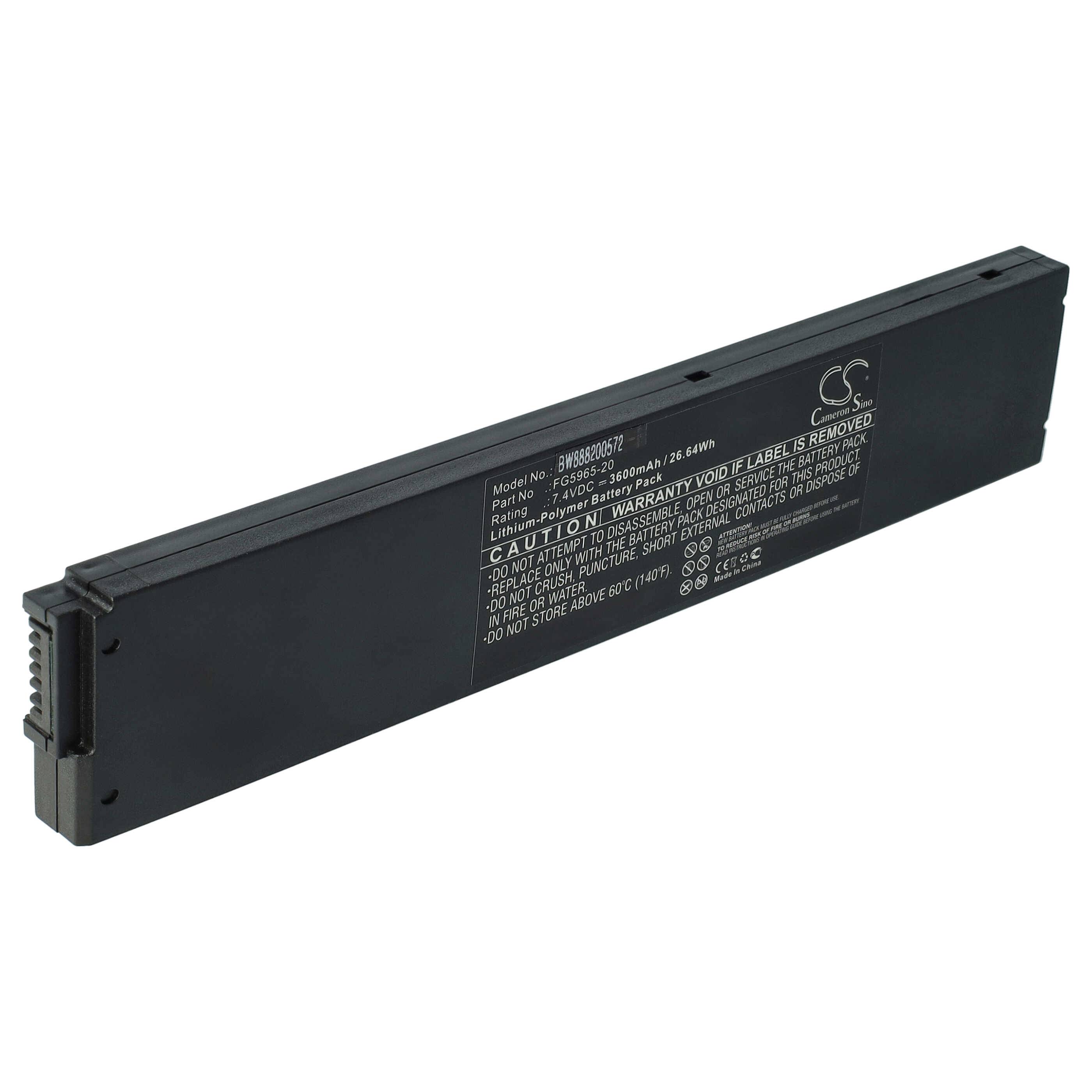 vhbw Akku kompatibel mit AMX MVP-8400i, MVP-8400 Modero ViewPoint Wireless Touchpad (3600 mAh, 7,4 V, Li-Polymer)