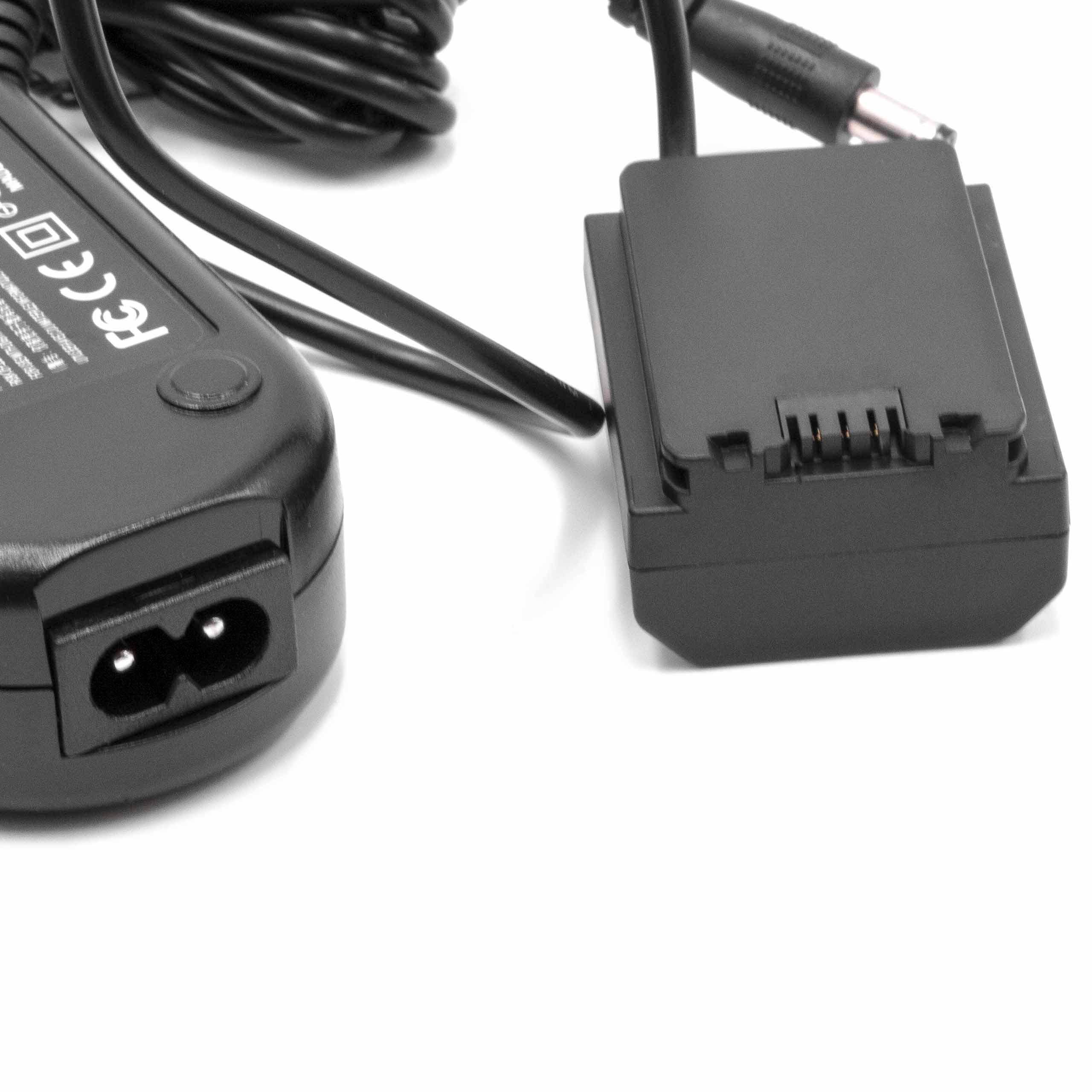 vhbw Netzteil kompatibel mit Sony ZV-E10 II | ZV-E10M2, ILME-FX2A, ILME-FX3A, ZV-E1, FX2, FX3 Kamera, Digitalkamera + DC Kuppler, 2,85m