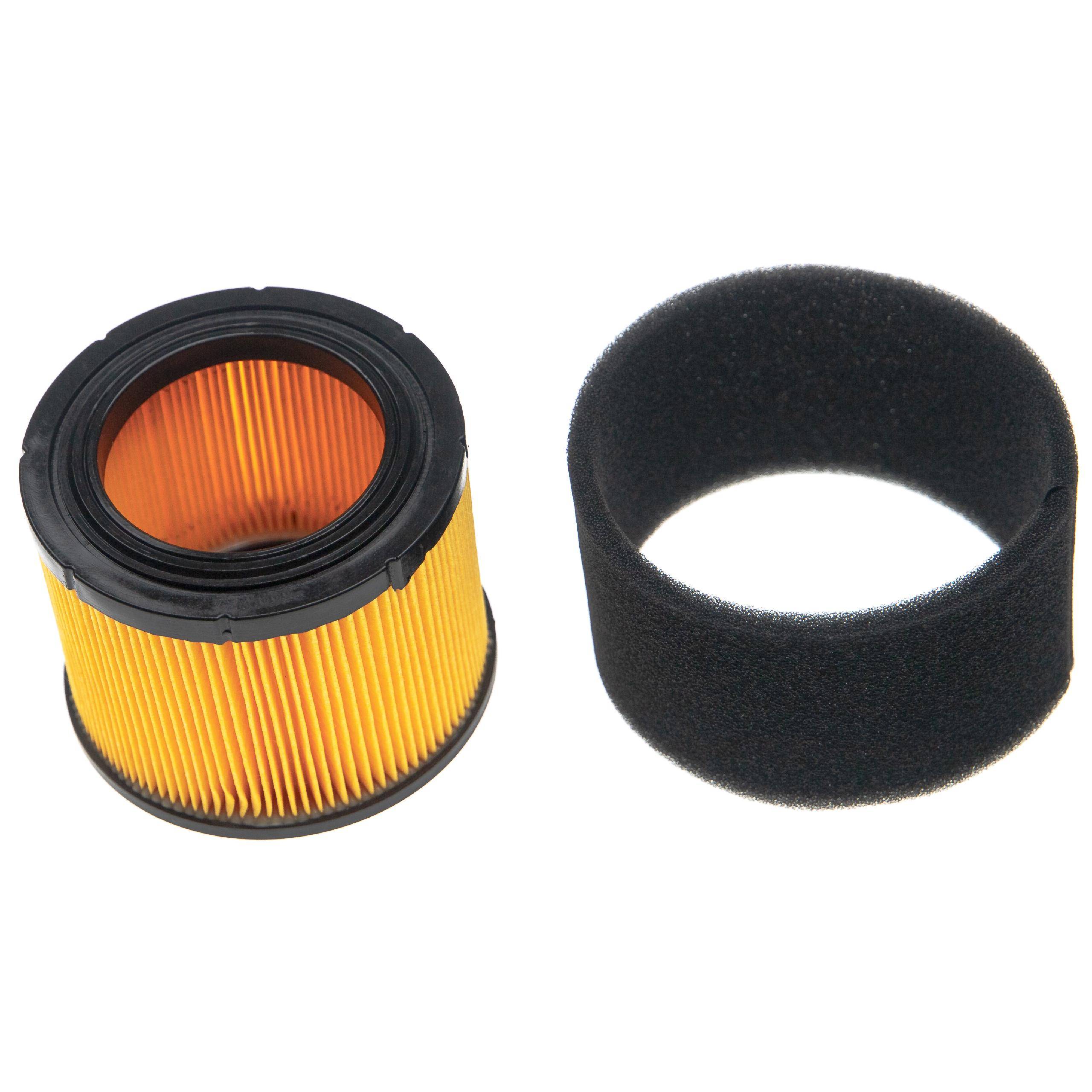 vhbw 2x Filter (1x Schaumfilter, 1x Luftfilter) kompatibel mit Kawasaki FJ180V Motor für Rasenmäher