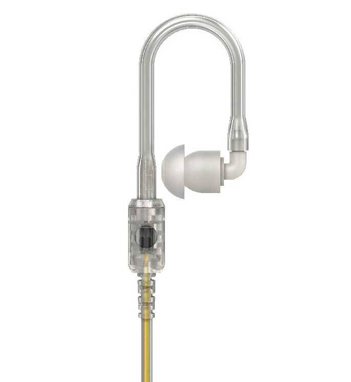 Motorola Ohrhörer mit transparentem Schallschlauch und In-Ohr Einsatz mit 3.5mm Stecker PMLN8120A