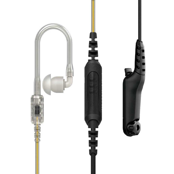 Motorola Ohrhörer 1 Kabel mit PTT und Mikrofon transparenter Schallschlauch GCAI Mini IMPRES PMLN8082A