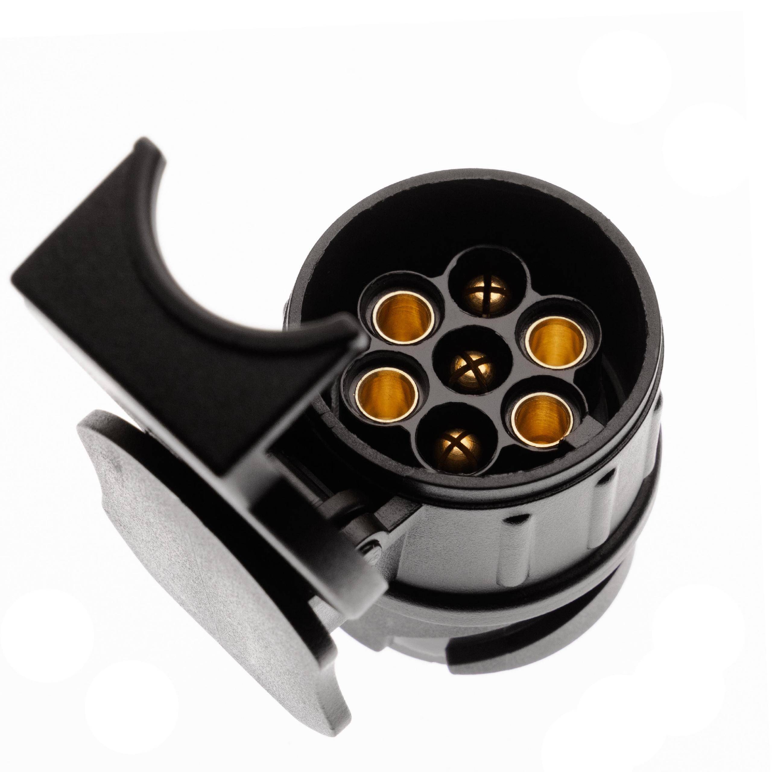 vhbw Kurzadapter 13-polig auf 7-polig kompatibel mit KFZ Anhängerkupplung zur Stromversorgung und Signalübertragung