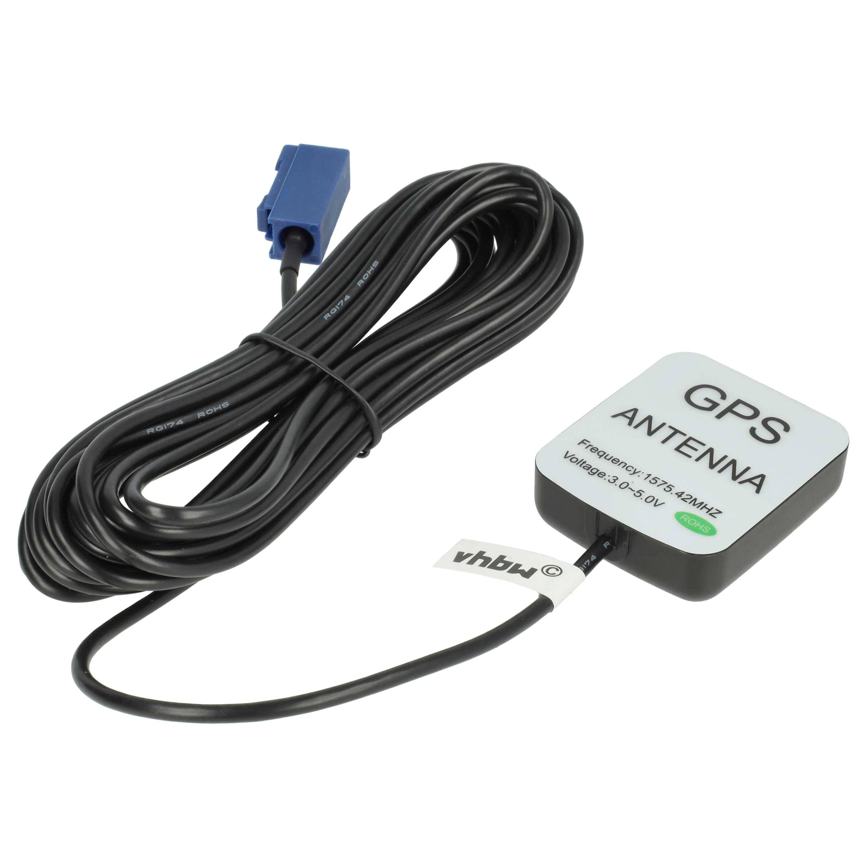 vhbw GPS Antenne für Navi - Magnetfuß, 5 m, mit Fakra-Anschluss