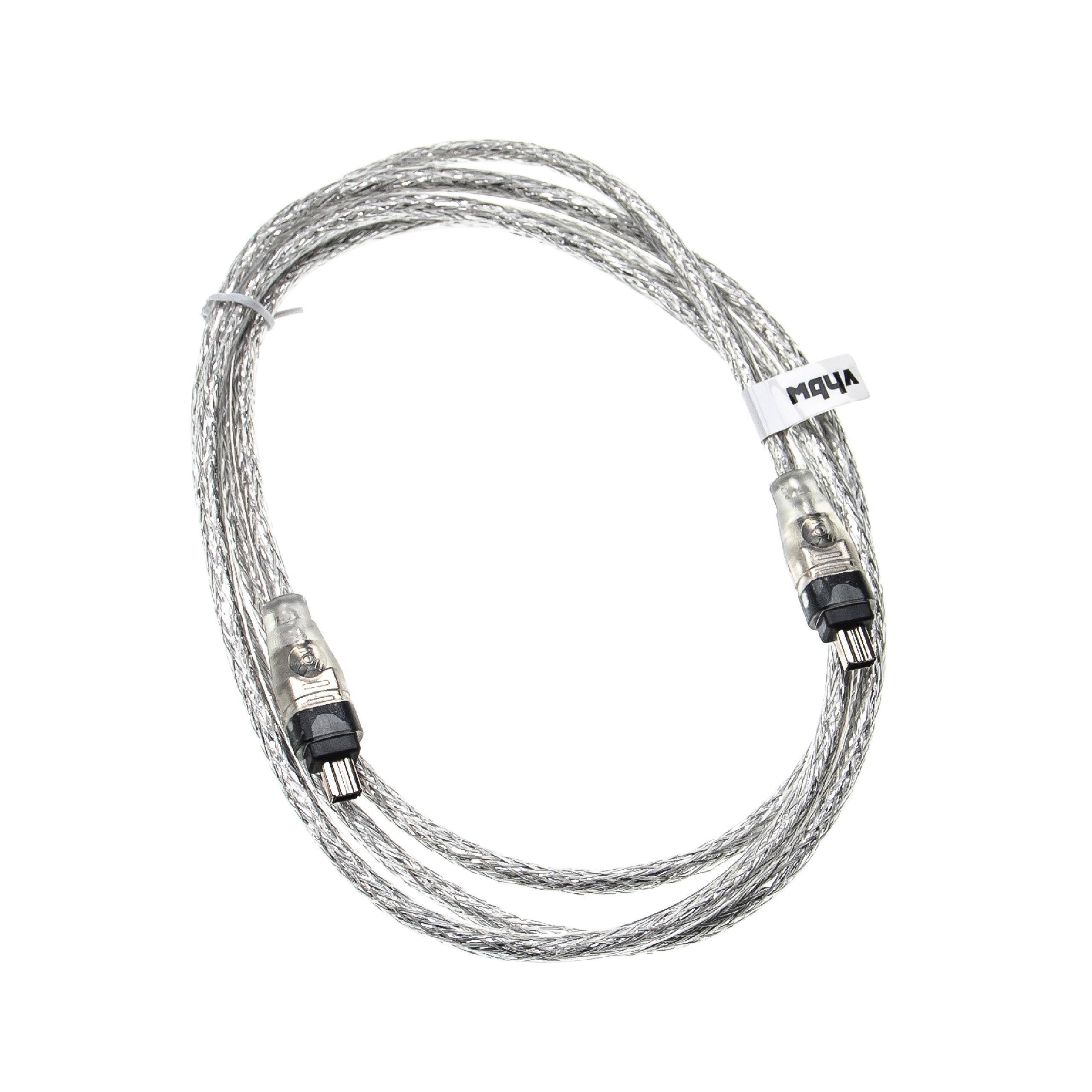 vhbw FireWire Kabel für FireWire Geräten, zum Anschluss an Computer u.a. - IEEE 1394, 4 Polig auf 4 Polig, 2m