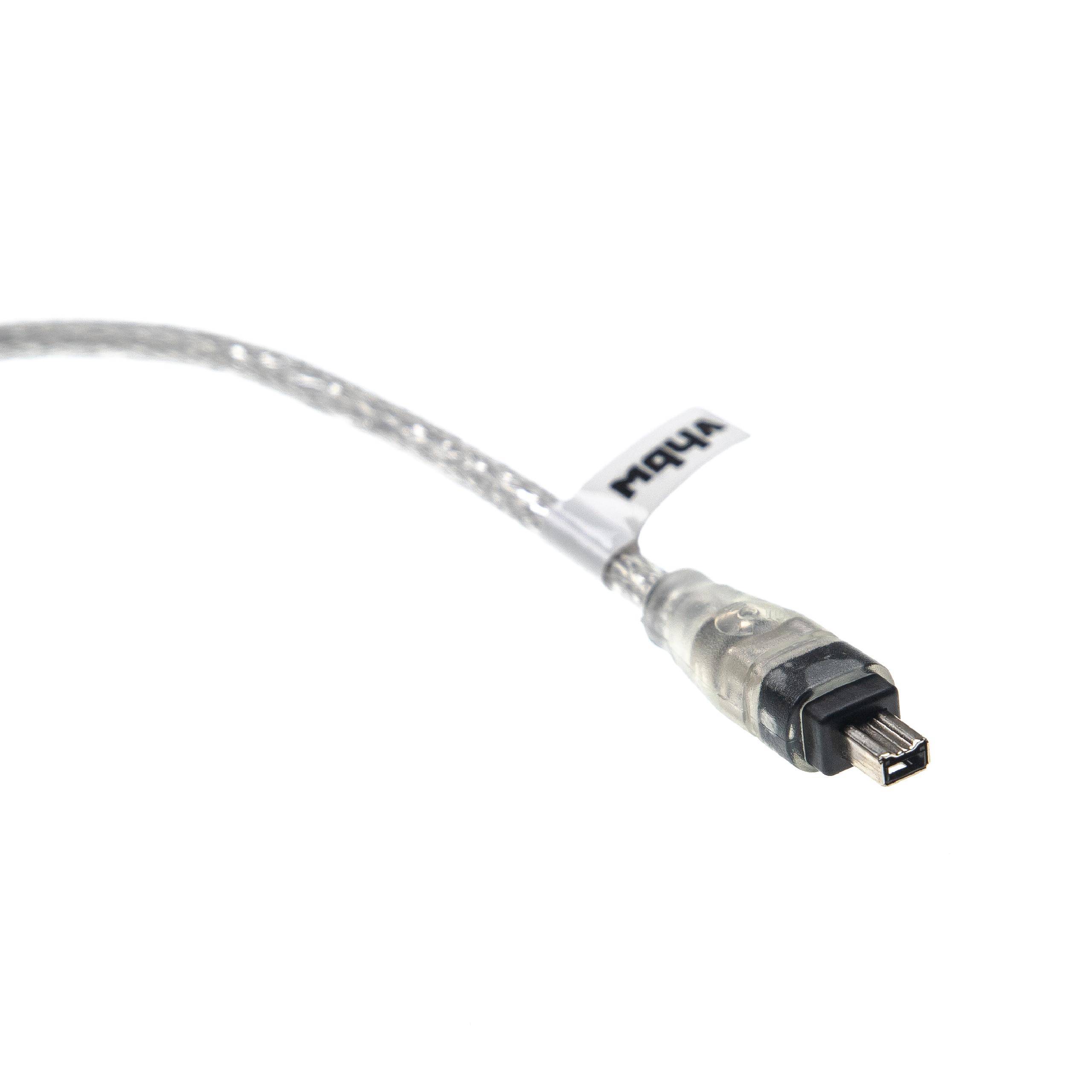 vhbw FireWire Kabel für FireWire Geräten, zum Anschluss an Computer u.a. - IEEE 1394, 4 Polig auf 4 Polig, 2m